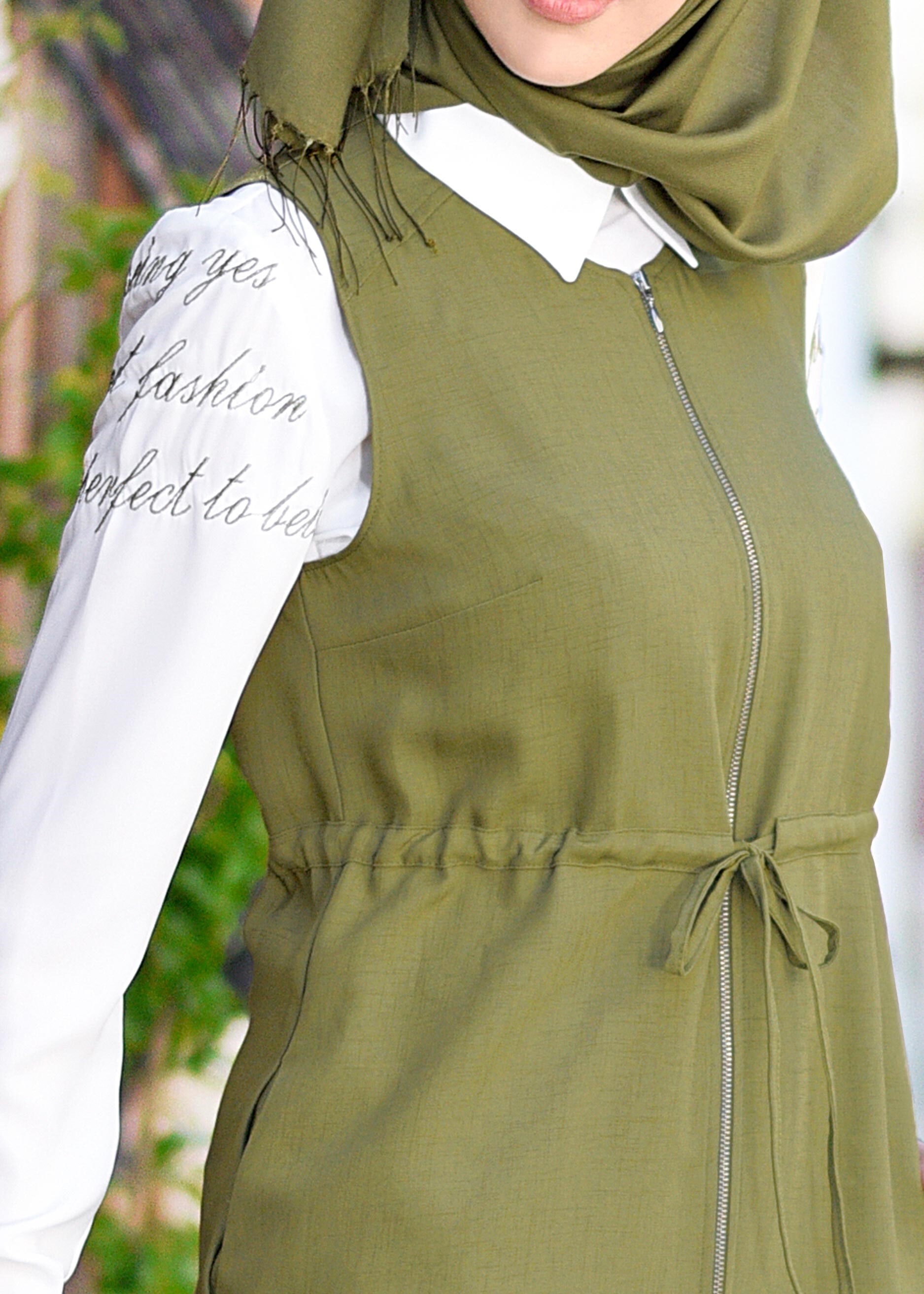 Tesettür giyim YEŞİL 4312 YOGA 2&prime;Lİ TUNİK 38/46