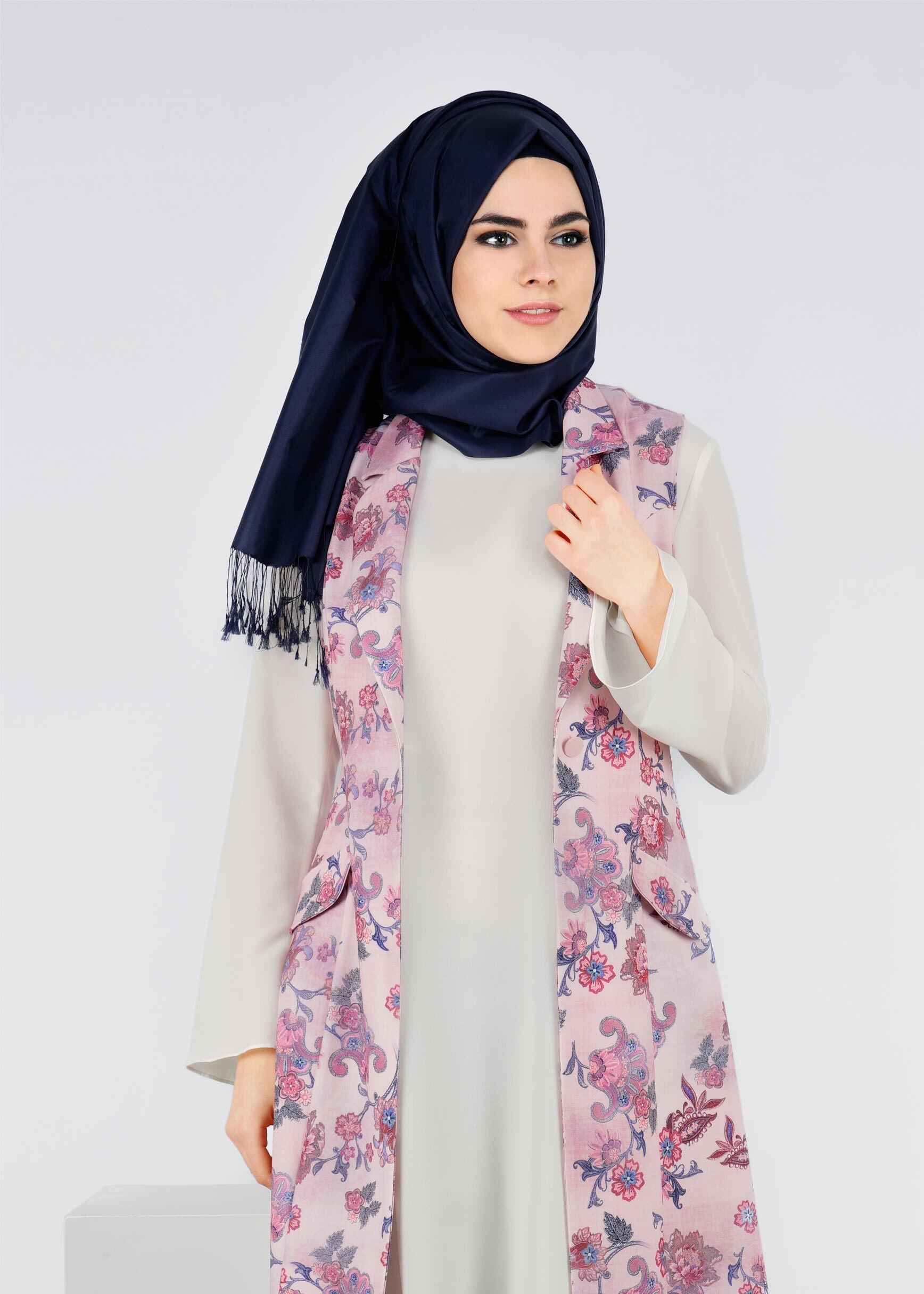 Tesettür giyim PUDRA 4320 SEDEF 9731 TESETTÜR 2&prime;Lİ TUNİK 40/48 TEK38