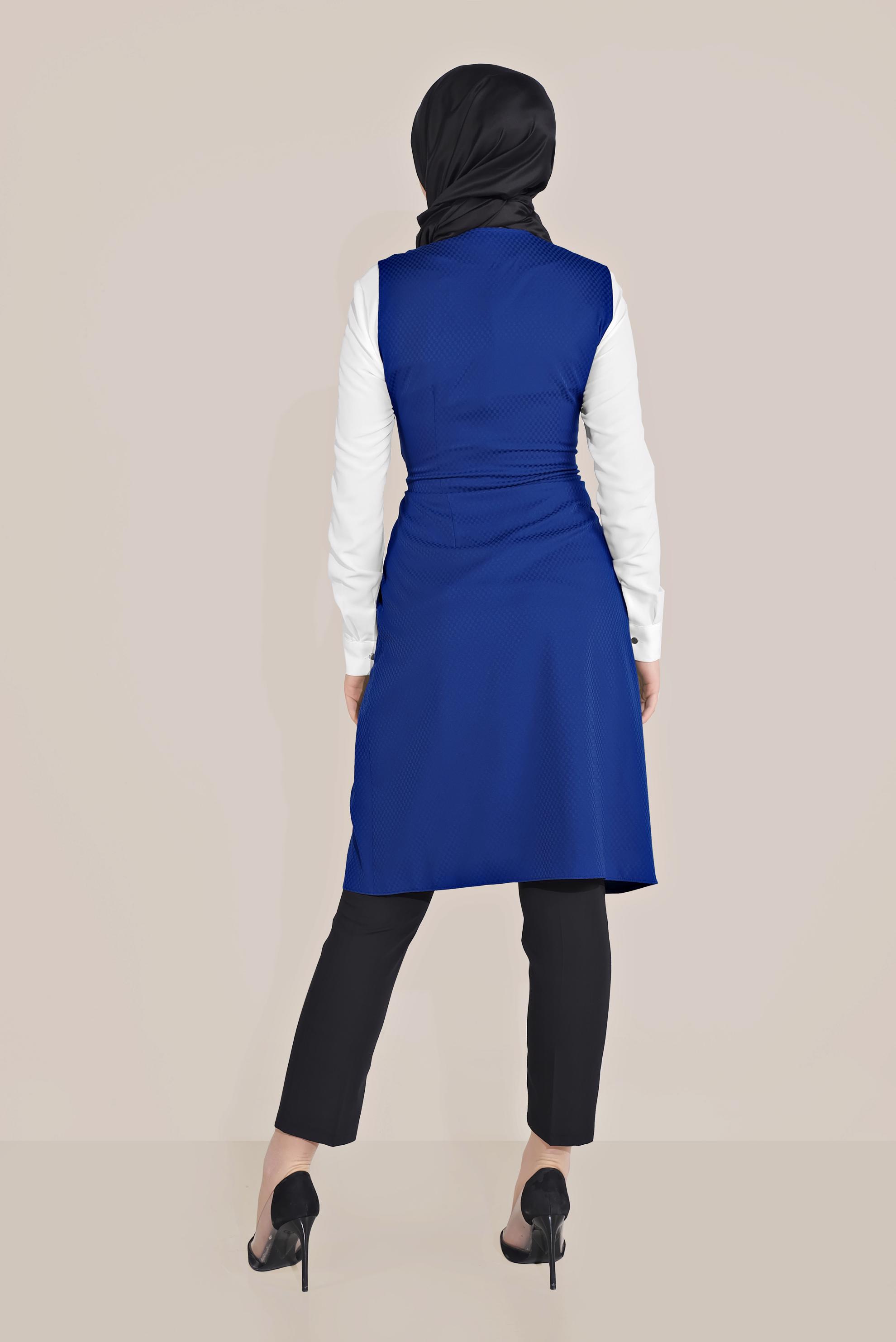 Tesettür giyim LACİVERT 4346 SENA 8960 2&prime;Lİ TUNİK 38/44 TEK40