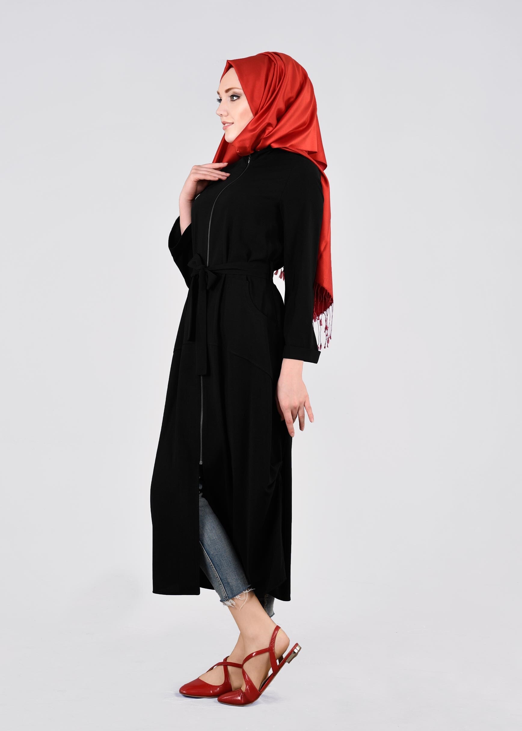 Tesettür giyim SİYAH 4376 7785 TUNİK 36/44 TEK38