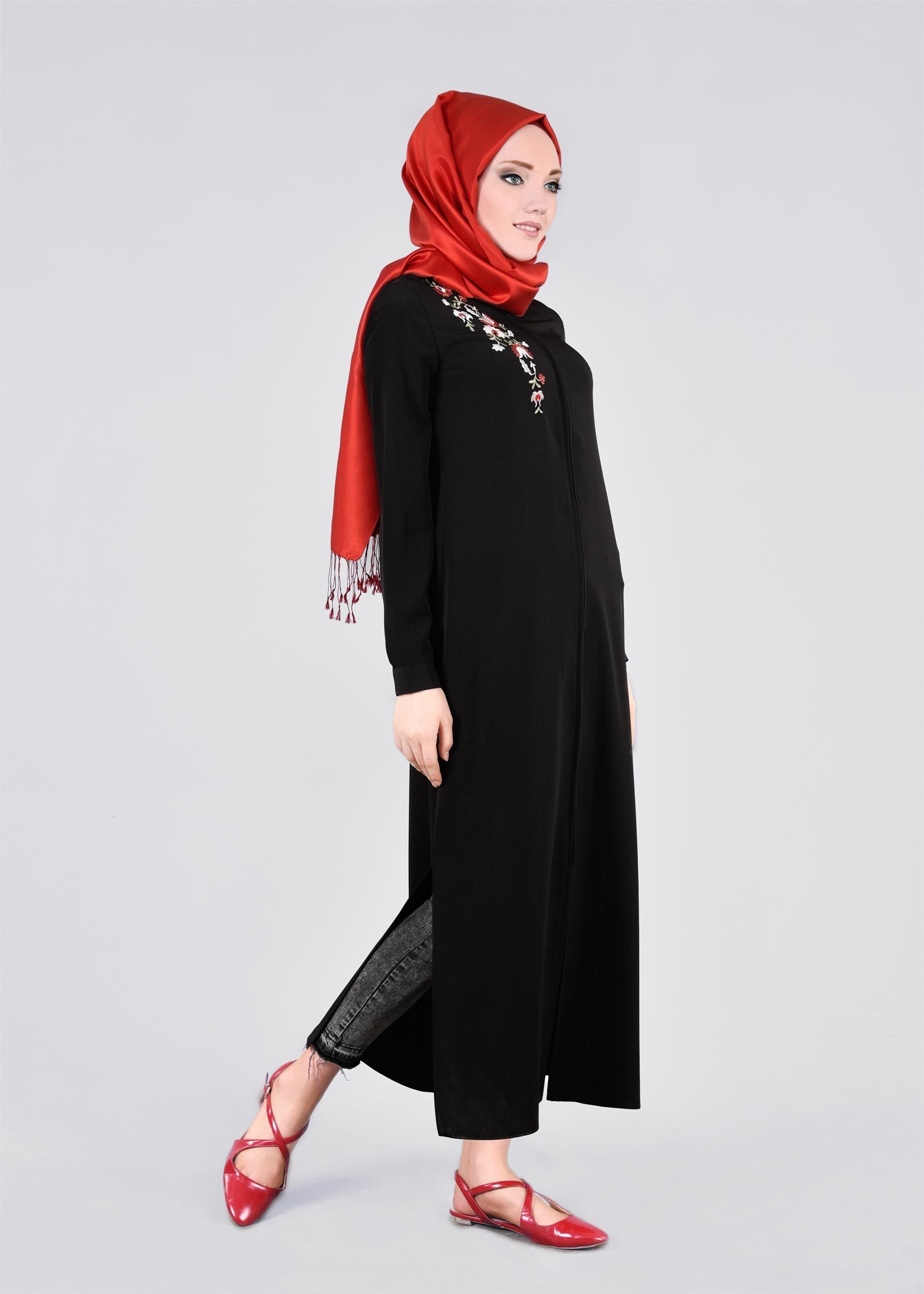 Tesettür giyim SİYAH 4393 NEW LOREN TUNİK 38/48 TEK40