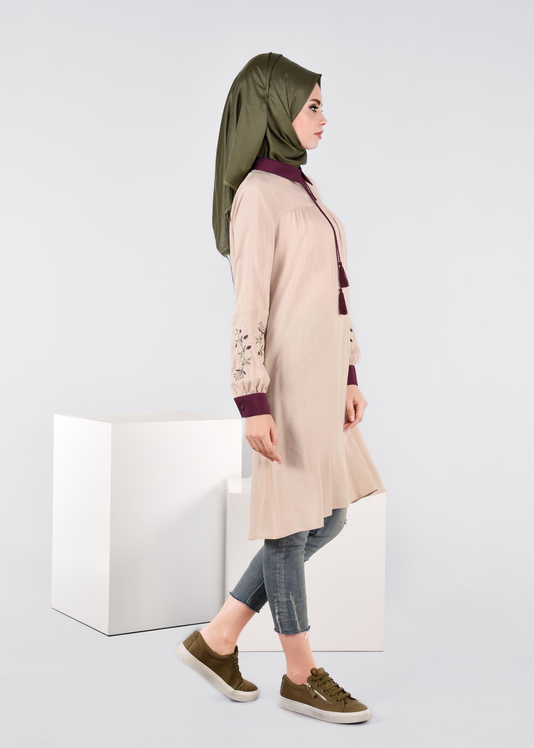 Tesettür giyim BEJ 4427 NEW DOROTY TUNİK 36/44 TEK38