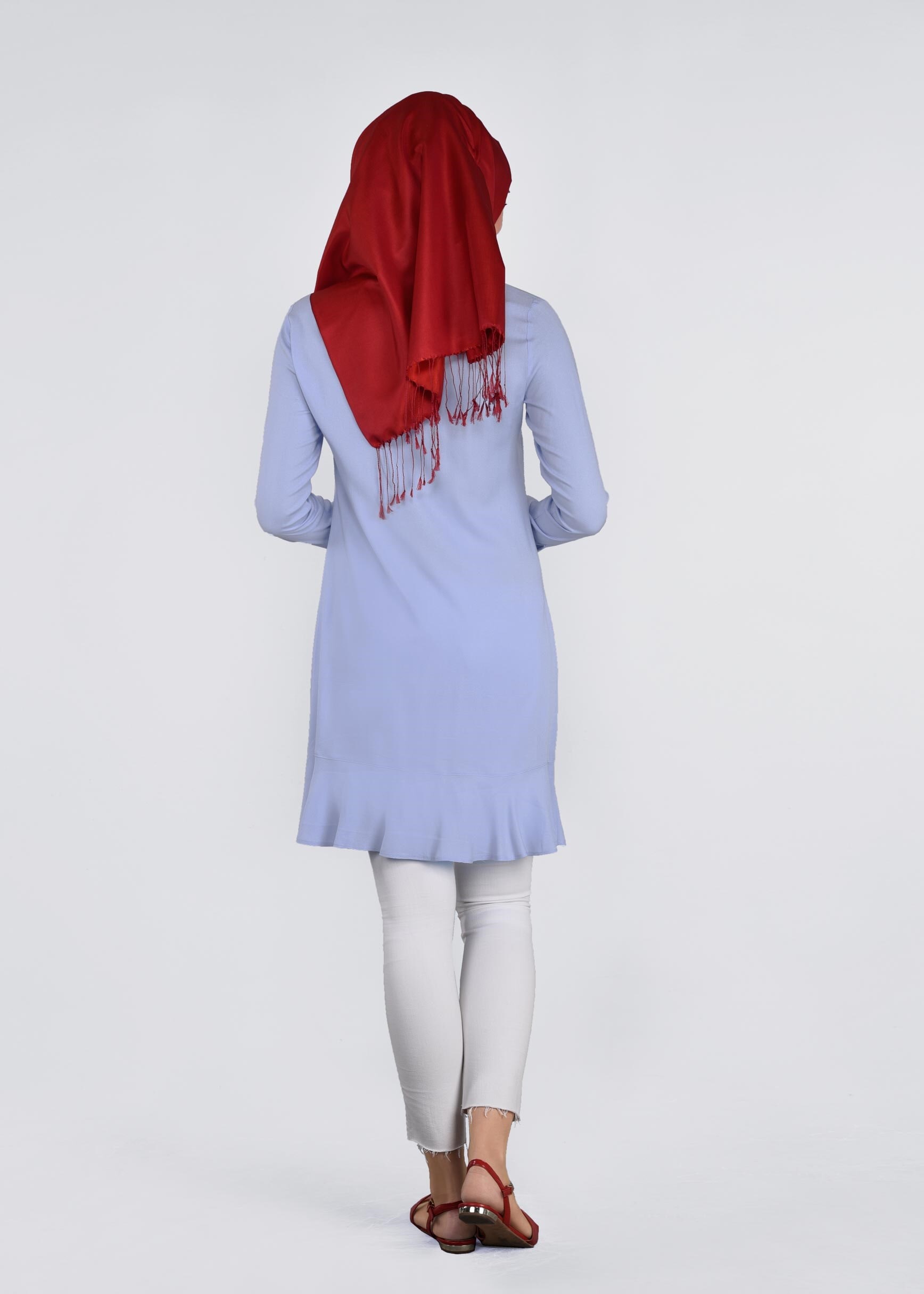 Tesettür giyim MAVİ 4428 7972 TUNİK 38/46 TEK40