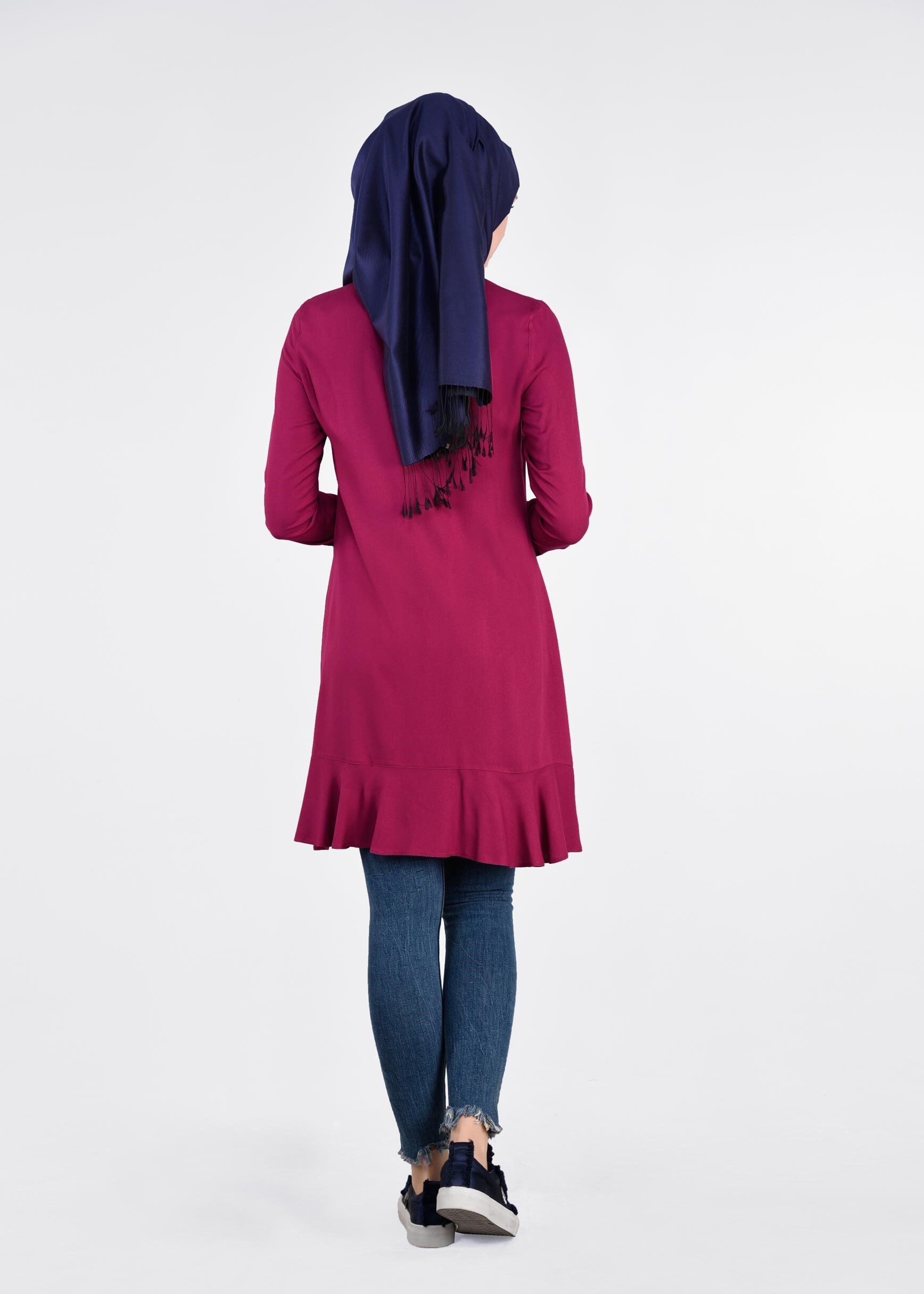 Tesettür giyim FUŞYA 4428 7972 TUNİK 38/46 TEK40