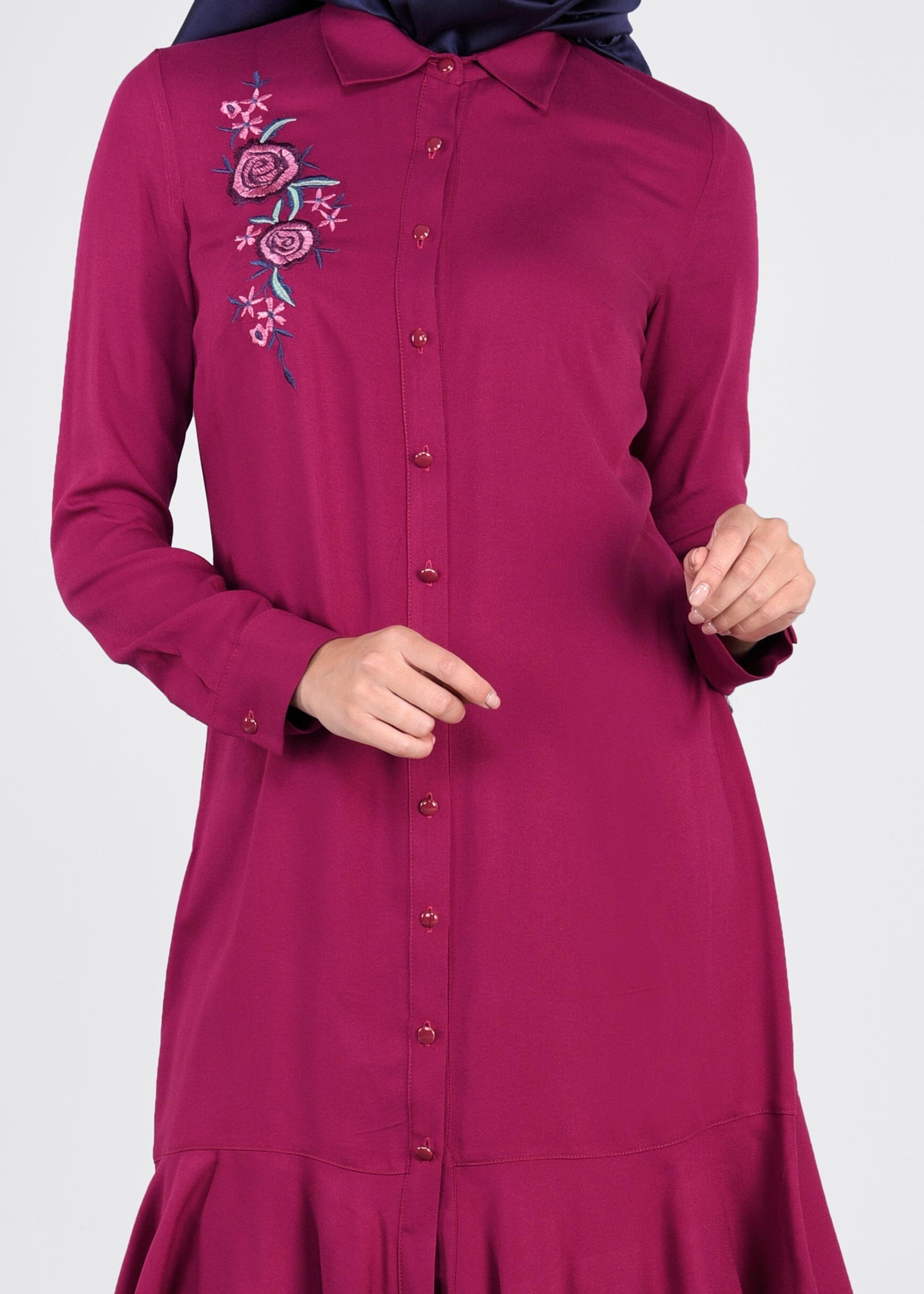 Tesettür giyim FUŞYA 4428 7972 TUNİK 38/46 TEK40