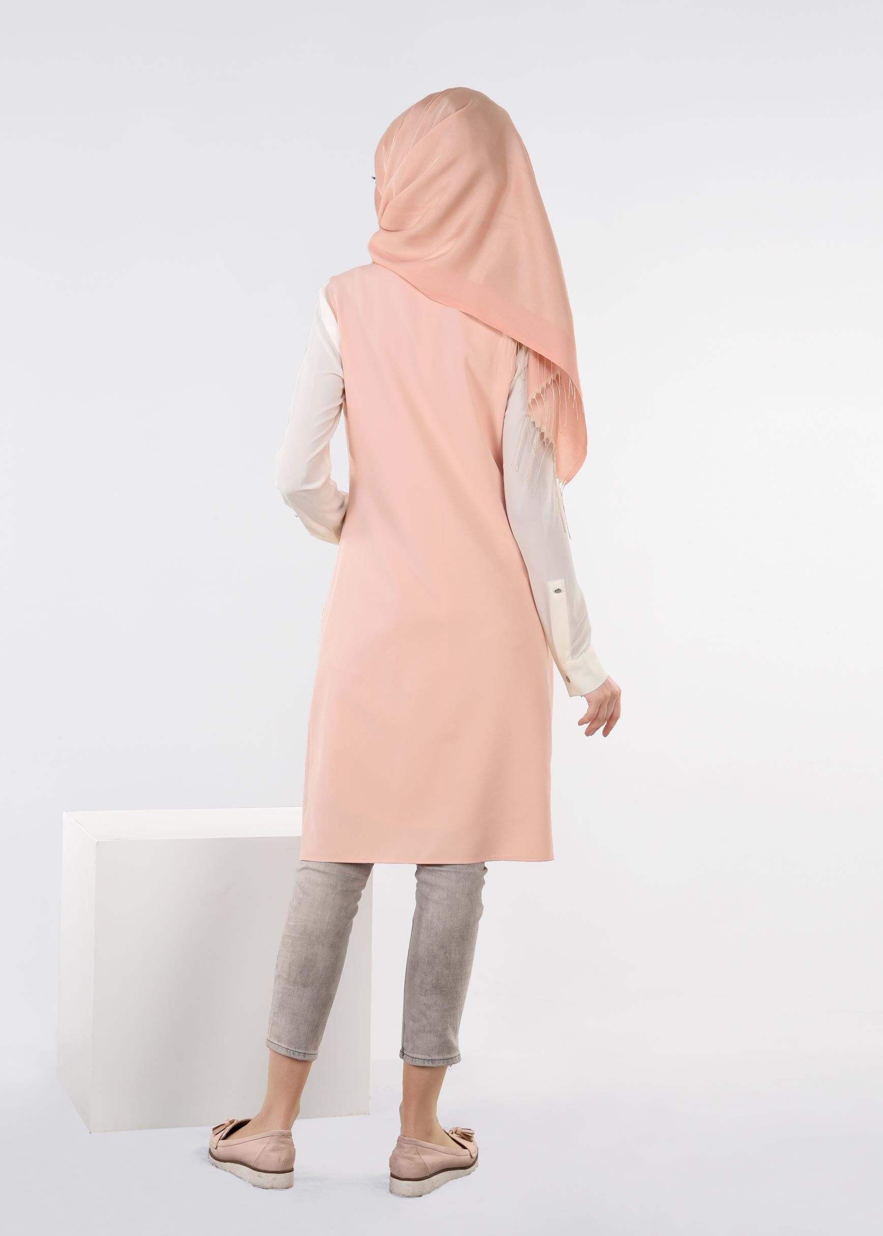 Tesettür giyim PUDRA 4434 ZADE 2&prime;Lİ TUNİK 38/46 TEK36