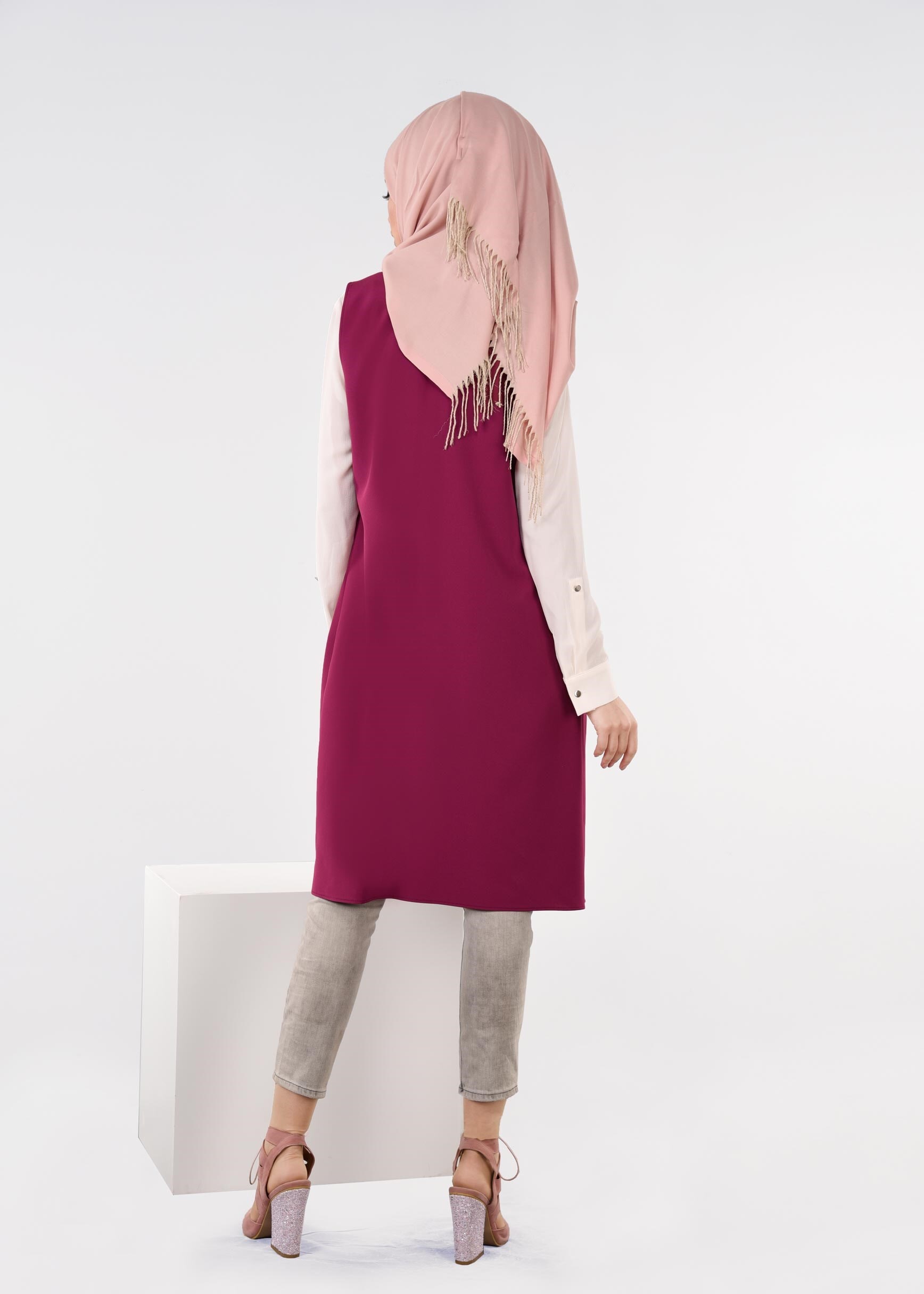 Tesettür giyim MOR 4434 ZADE 2&prime;Lİ TUNİK 38/46 TEK36