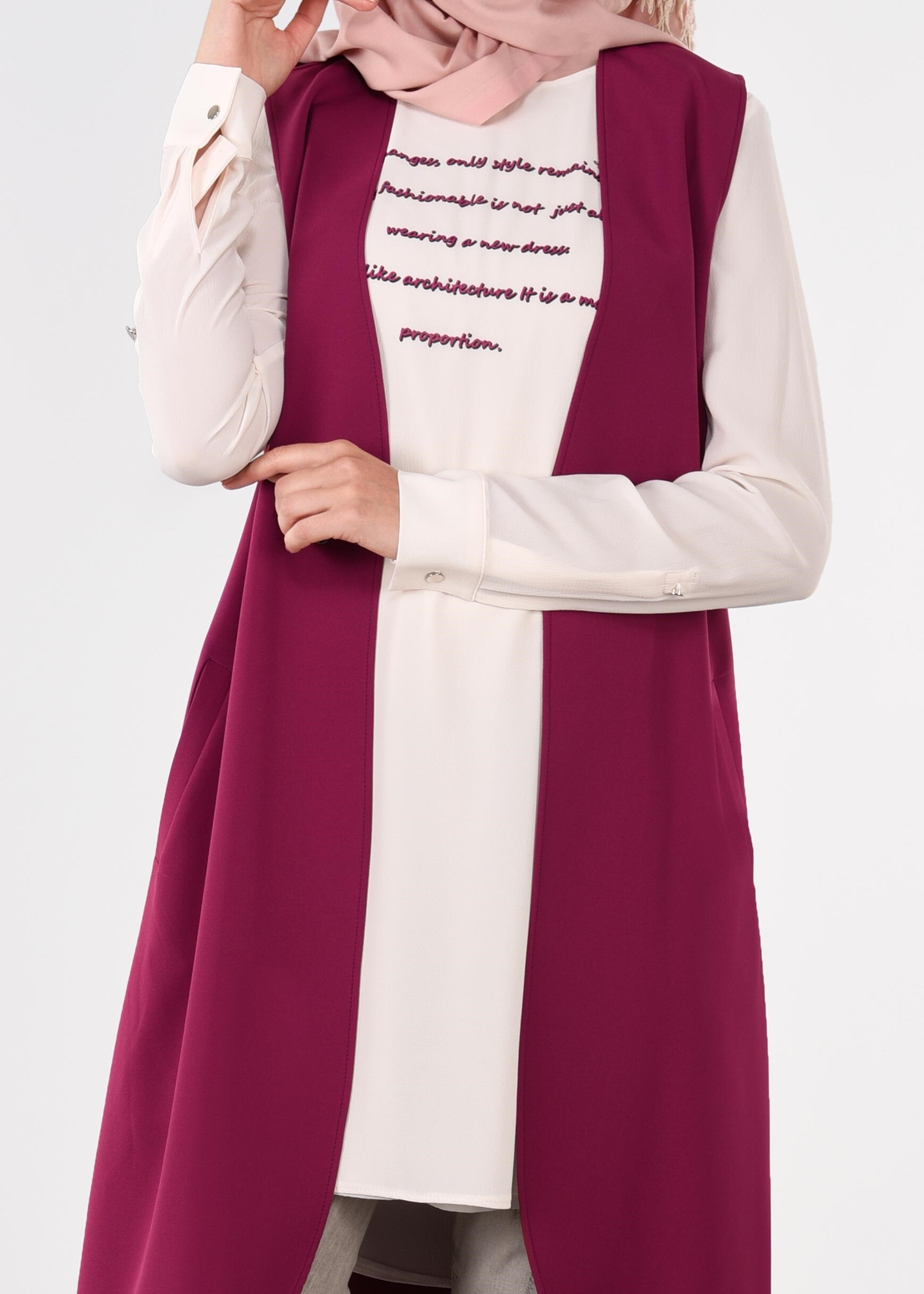 Tesettür giyim MOR 4434 ZADE 2&prime;Lİ TUNİK 38/46 TEK36