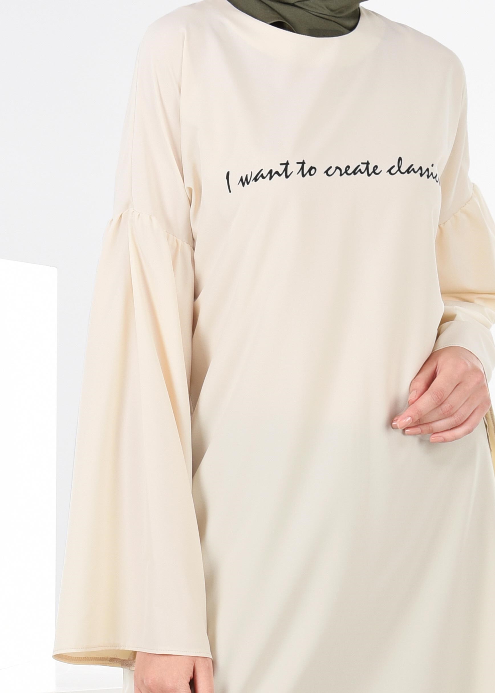 Tesettür giyim BEJ 4435 NEW FESTİVAL TUNİK 36/42 TEK38