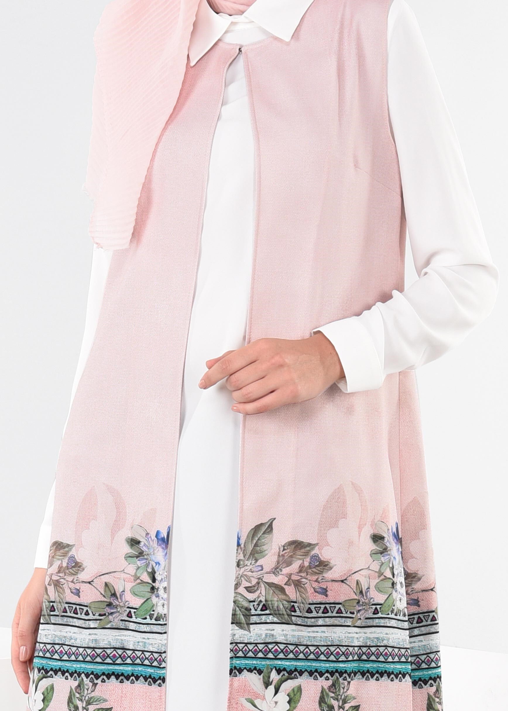 Tesettür giyim PUDRA 4449 SAKIZ 11319 2&prime;Lİ TUNİK 38/46 TEK40