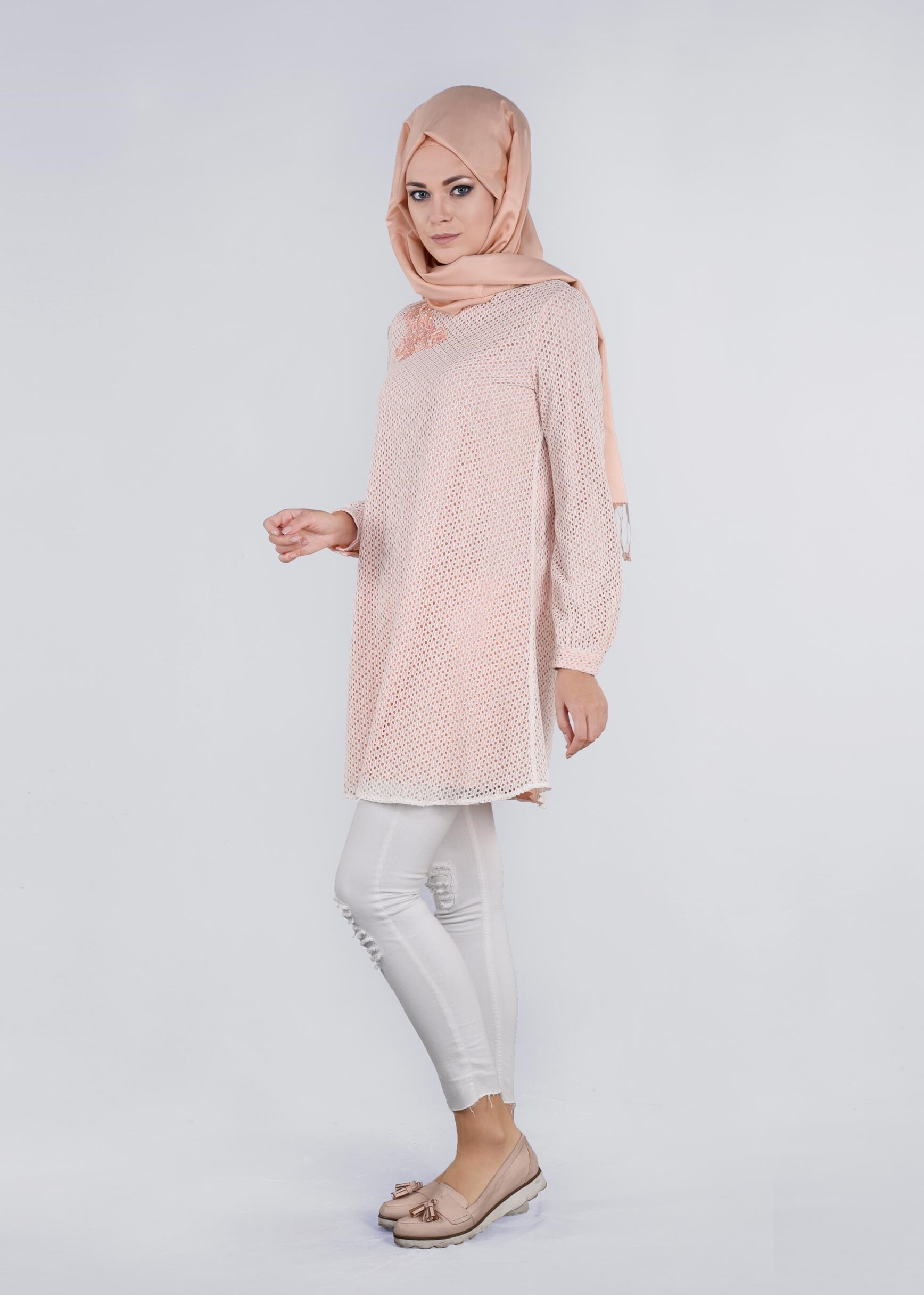 Tesettür giyim BEJ 4452 BİTA 1664 TUNİK 36/42