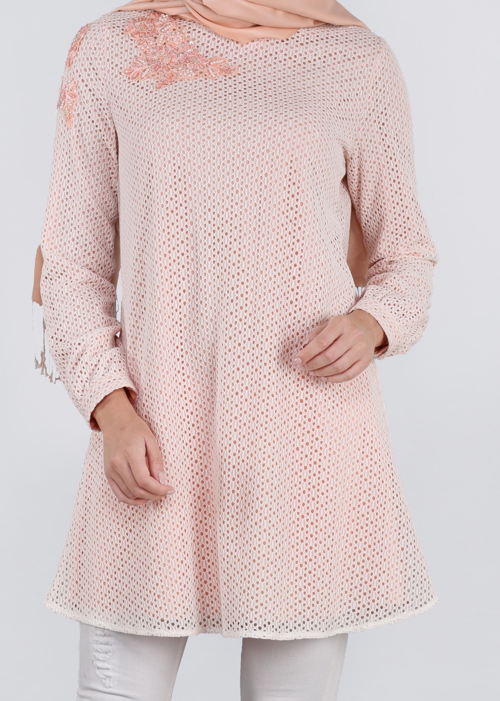 Tesettür giyim BEJ 4452 BİTA 1664 TUNİK 36/42