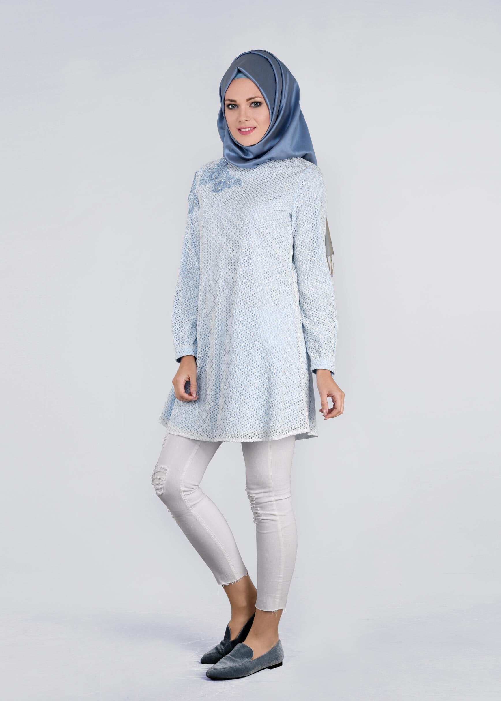 Tesettür giyim BEJ 4452 BİTA 1664 TUNİK 36/42