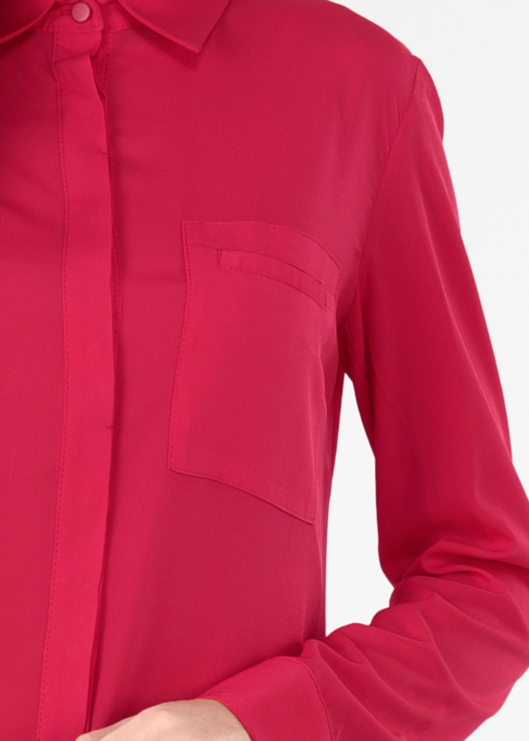 Tesettür giyim KIRMIZI 4460 SACURA TESETTÜR TUNİK 38/46 TEK36