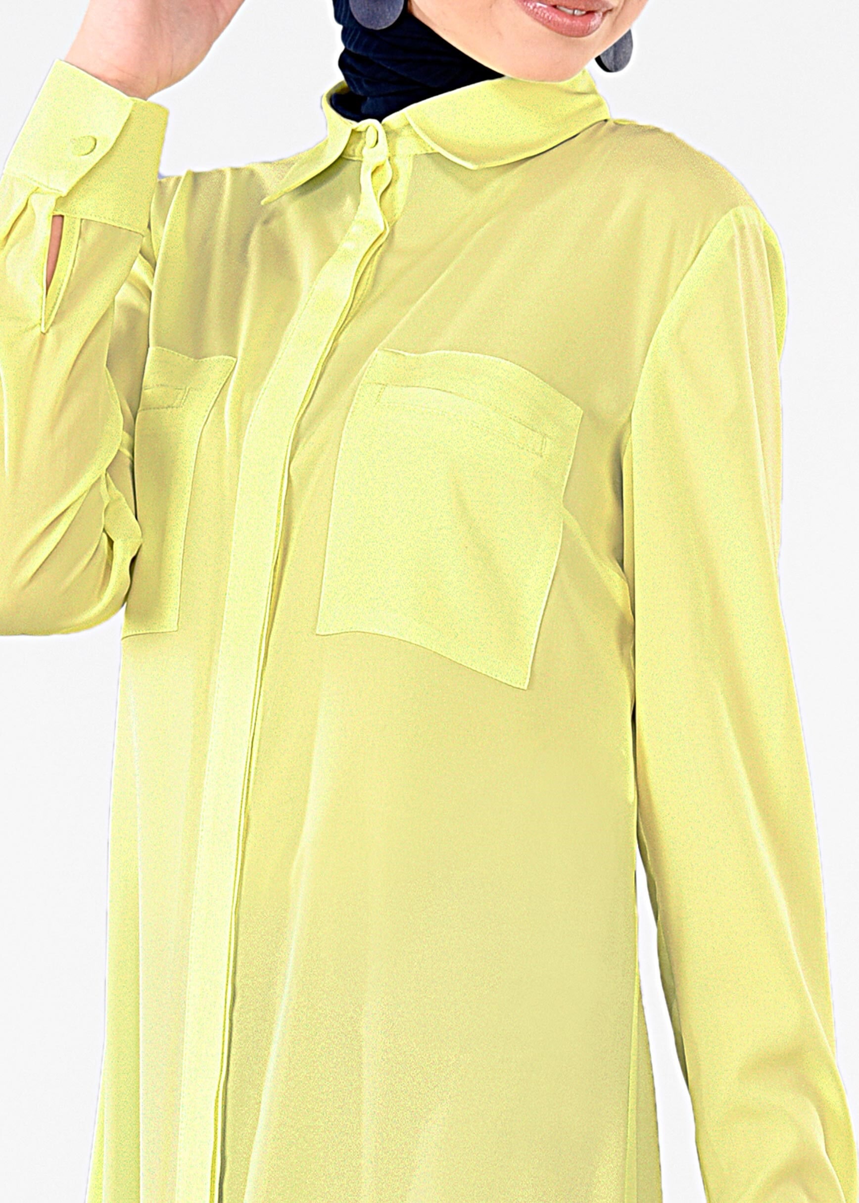 Tesettür giyim SARI 4460 SACURA TESETTÜR TUNİK 38/46 TEK36