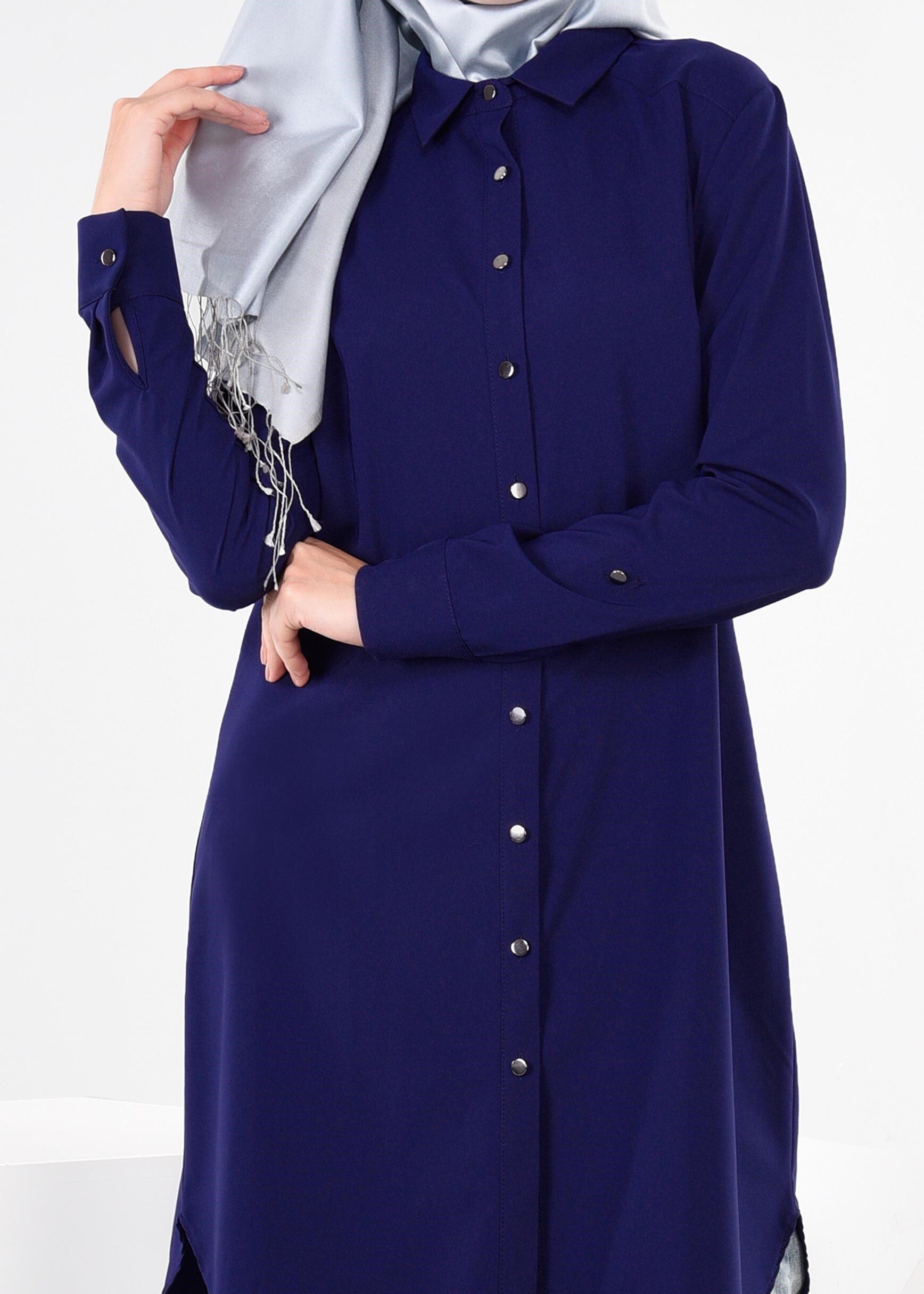 Tesettür giyim LACİVERT 4461 ELETA 43363 TUNİK 36/44 TEK40