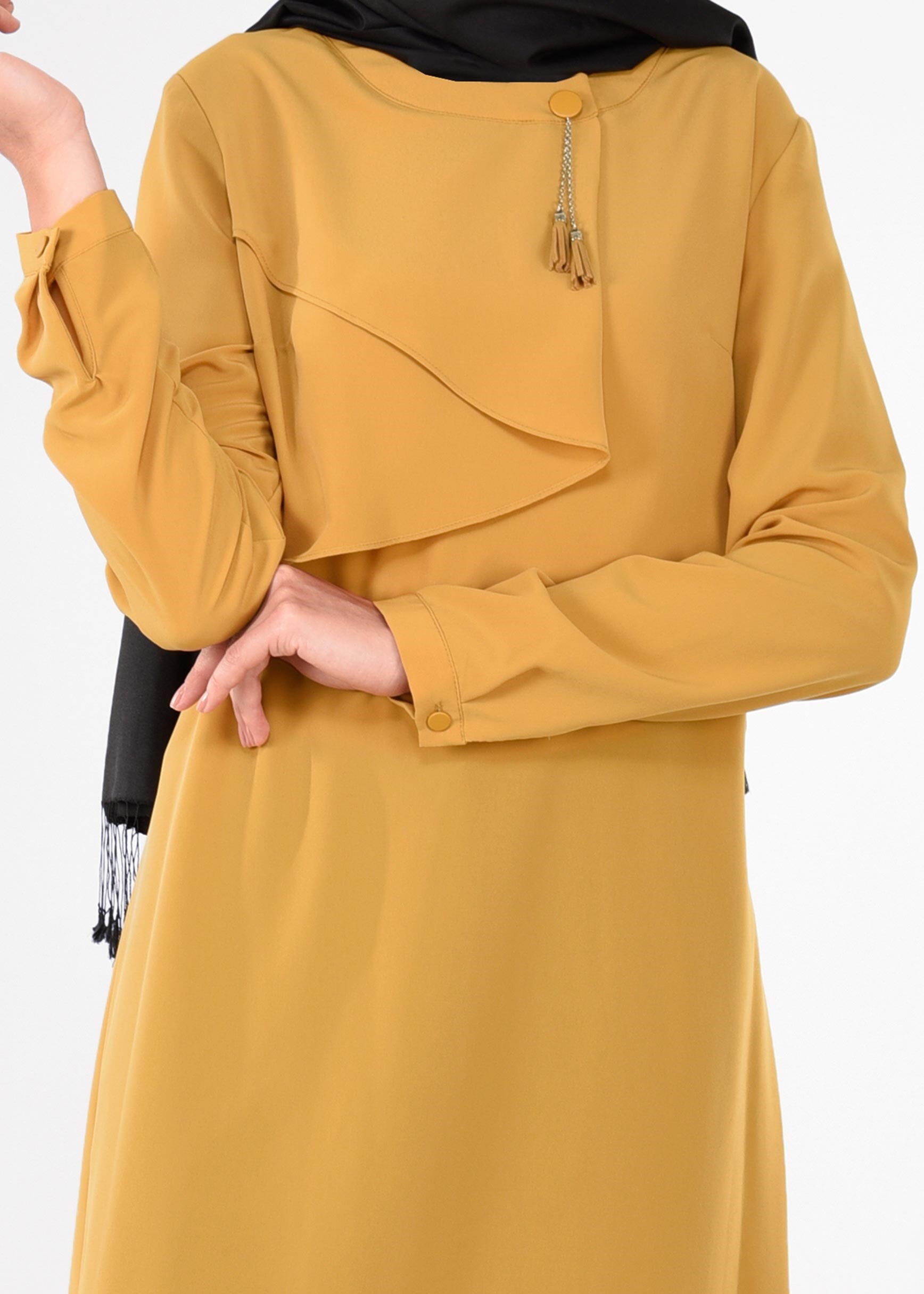 Tesettür giyim SARI 4462 6384 TUNİK 40/48 TEK38