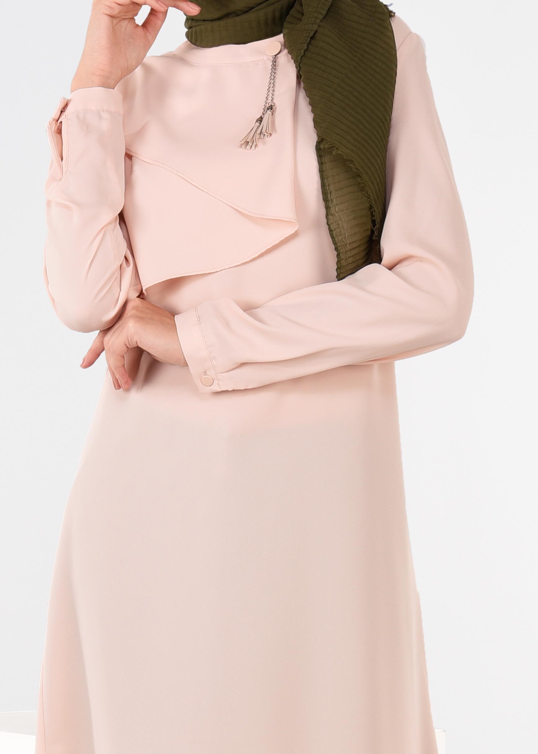 Tesettür giyim PEMBE 4462 6384 TUNİK 40/48 TEK38