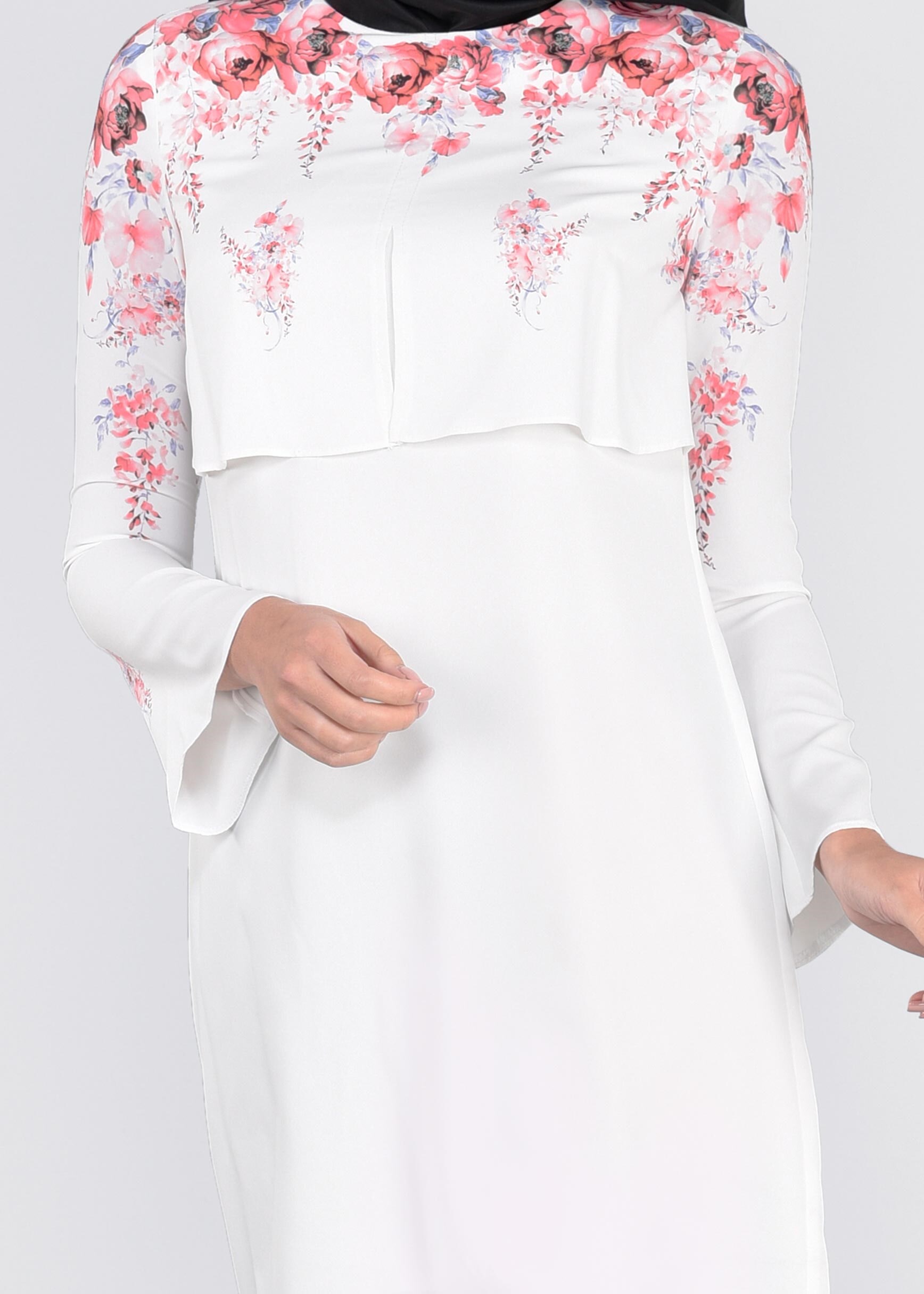 Tesettür giyim BEYAZ 4505 NEW LOREN TUNİK 38/44 TEK36