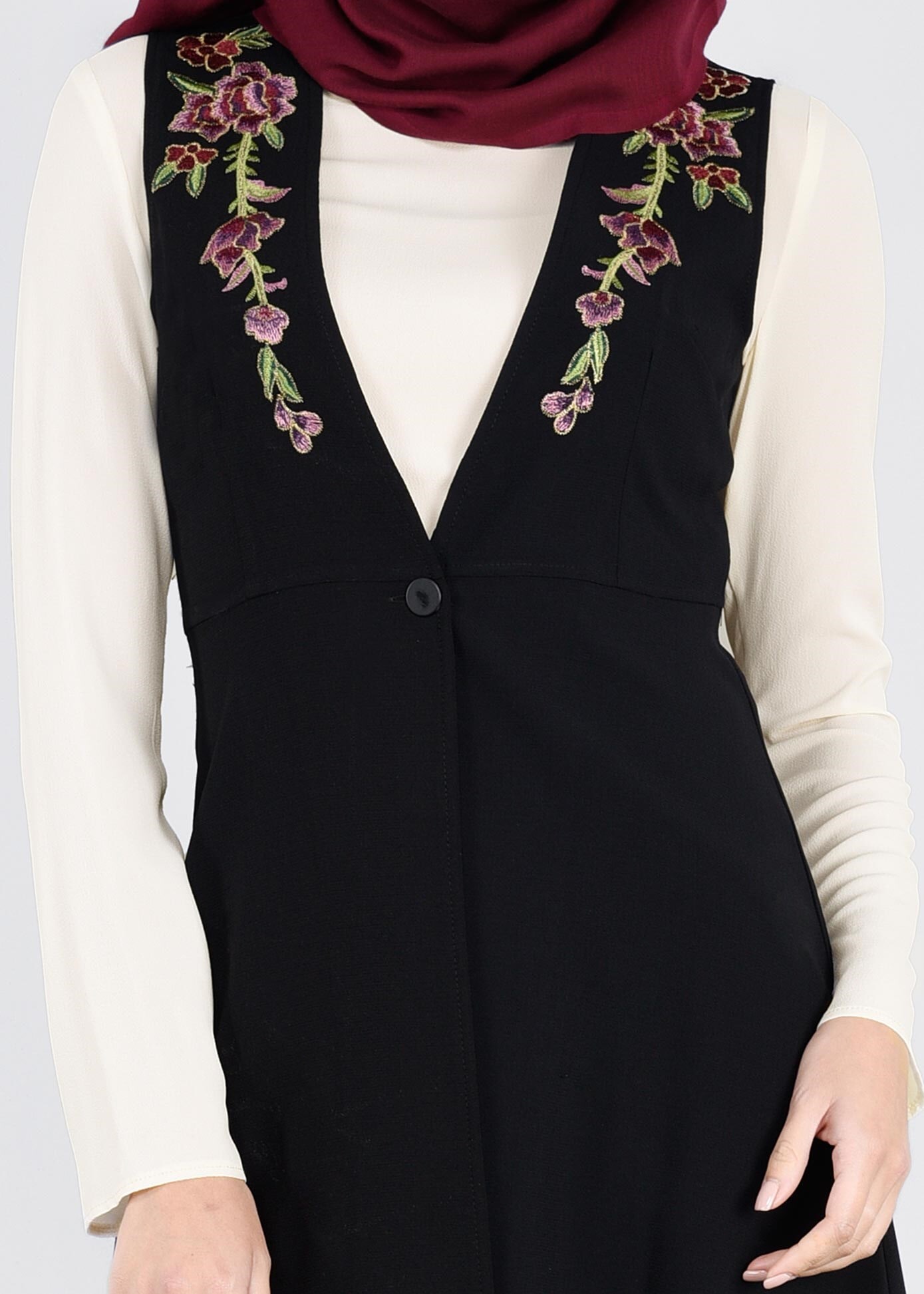 Tesettür giyim SİYAH 4512 NAZENİN 9004 2&prime;Lİ TUNİK 38/44