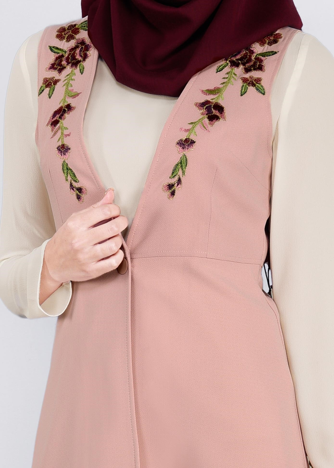 Tesettür giyim PUDRA 4512 NAZENİN 9004 2&prime;Lİ TUNİK 38/44