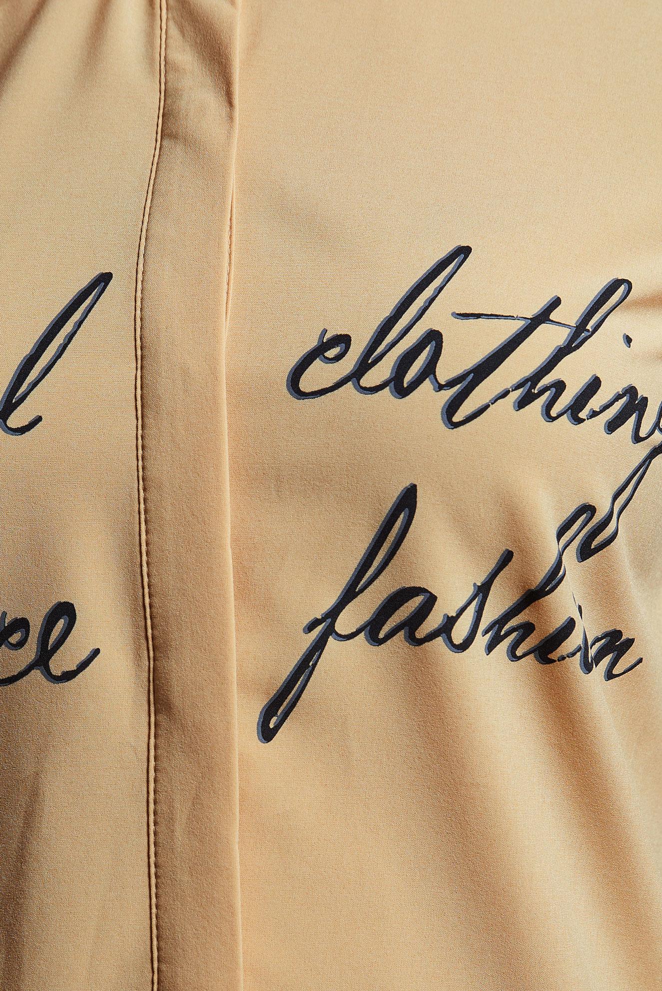 Tesettür giyim SARI YAZI BASKILI TUNİK 4534