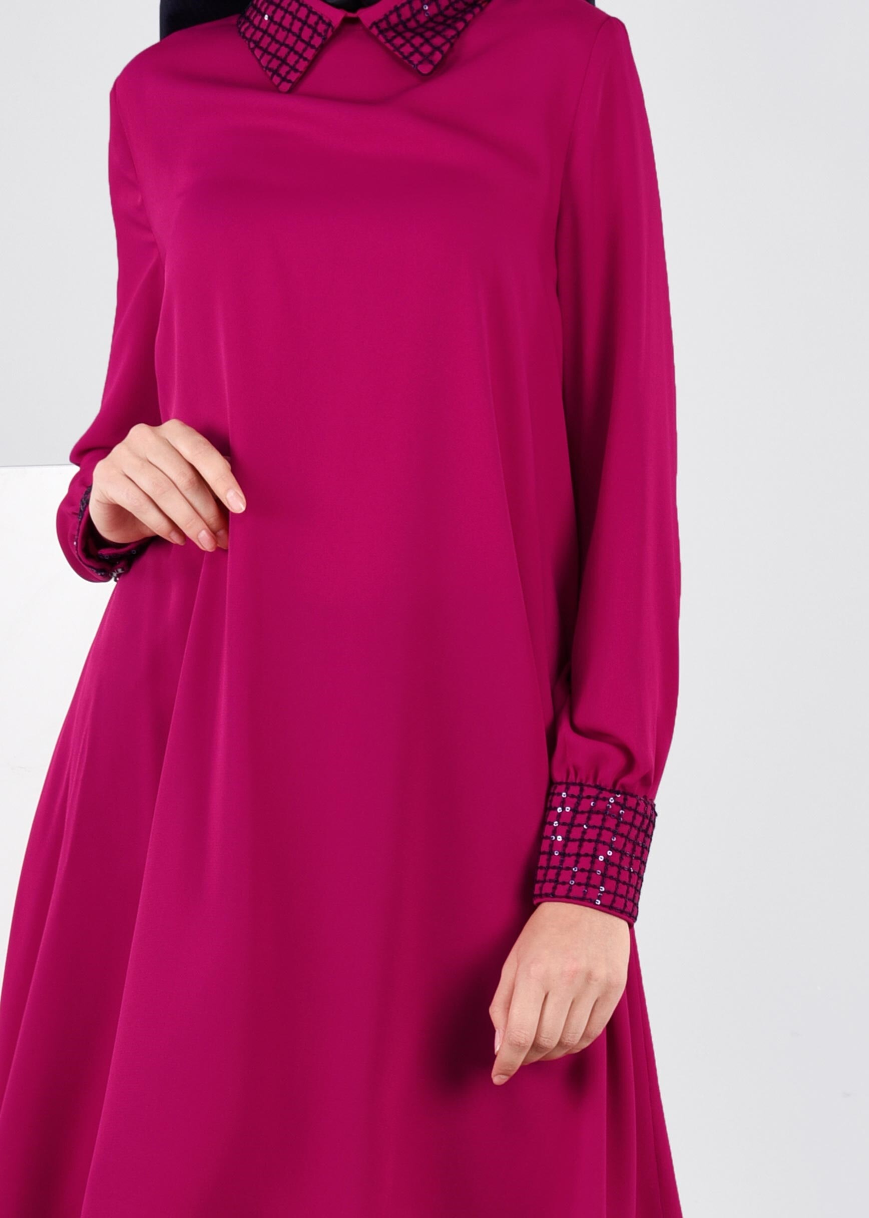 Tesettür giyim FUŞYA 4535 6277 TUNİK 38/46