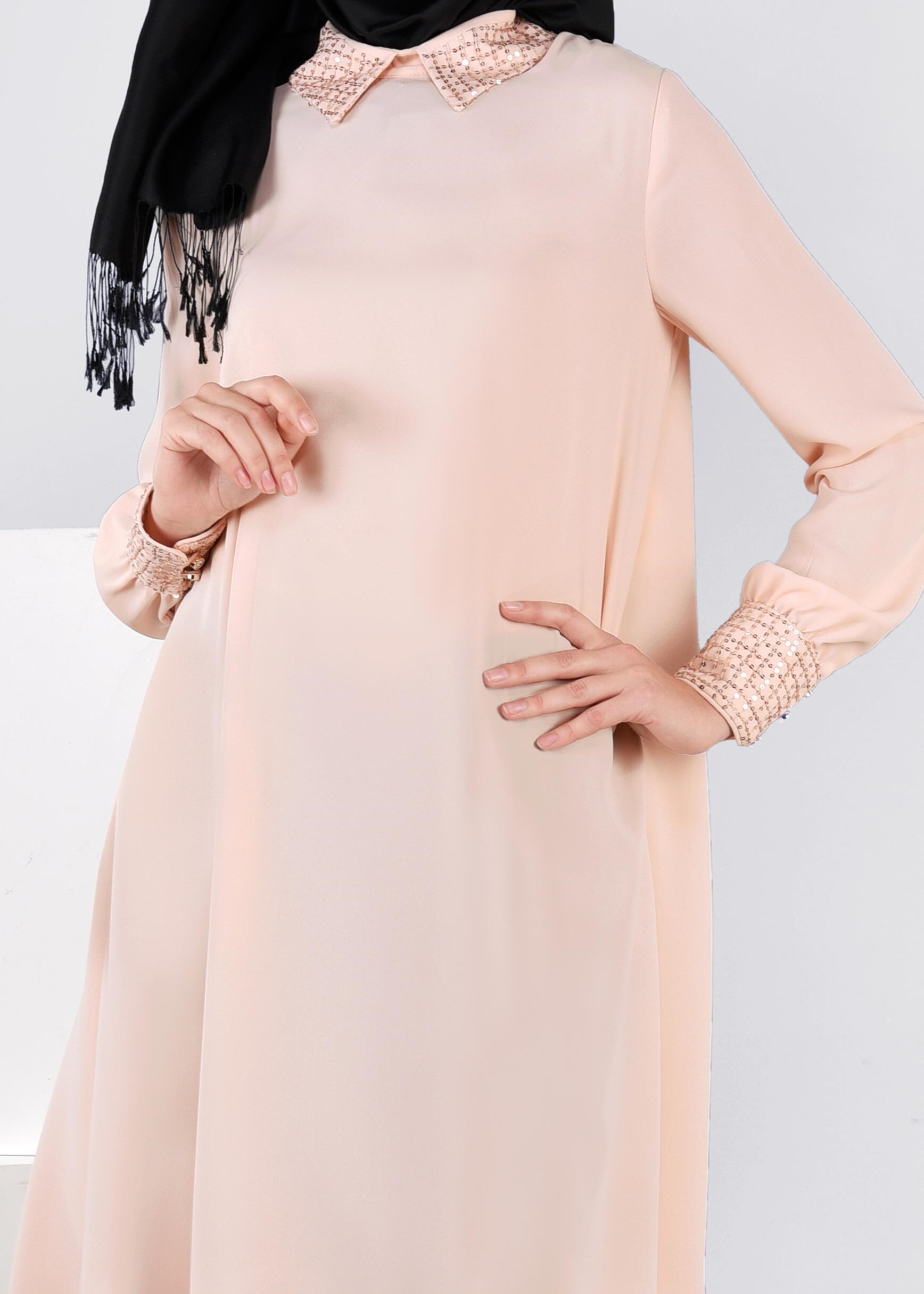 Tesettür giyim PEMBE 4535 6277 TUNİK 38/46