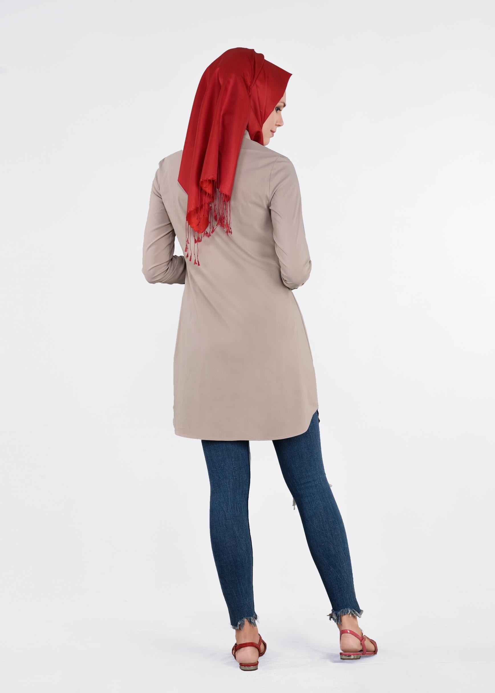 Tesettür giyim VİZON 4551 SAFİR 103 TUNİK 36/44(38-40) TEK42