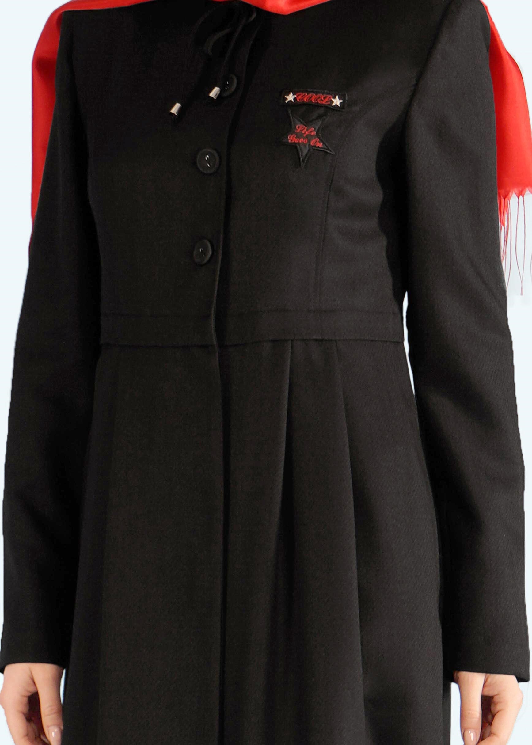 Tesettür giyim SİYAH 1014 TAYLOR TRENCH 38/44 TEK40