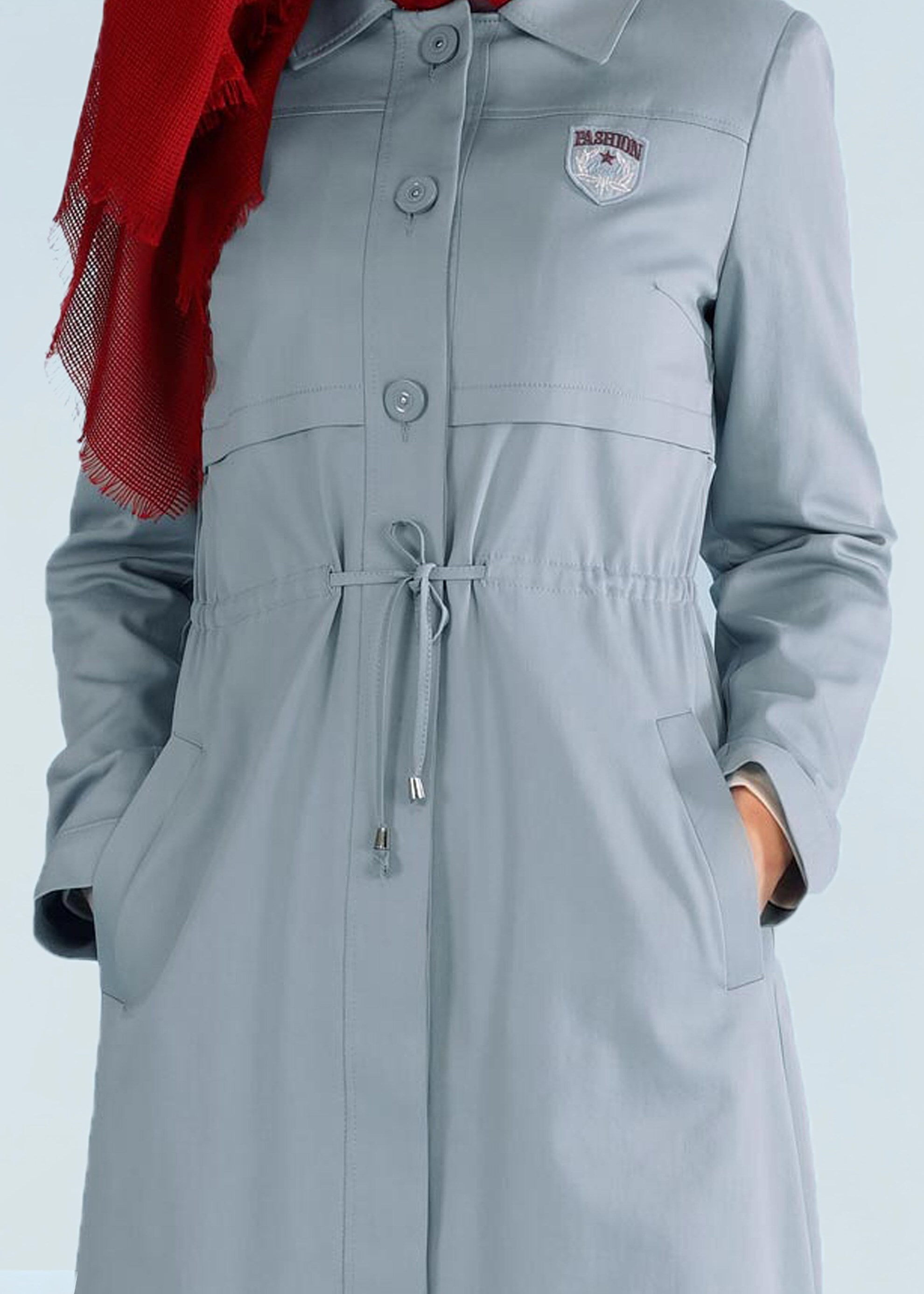 Tesettür giyim MAVİ 1018 15666 TRENCH 36/44