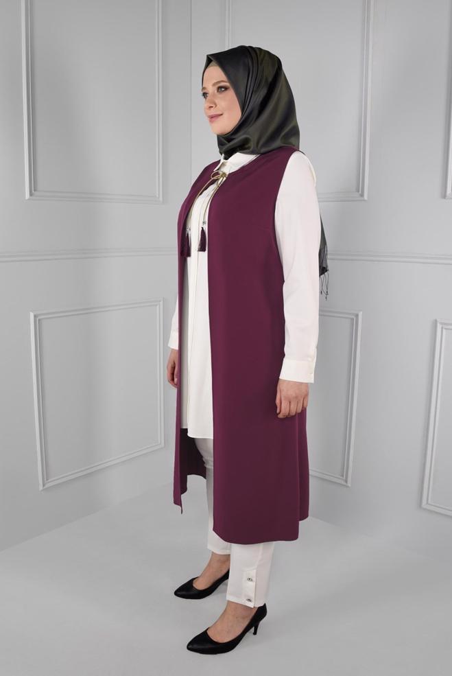 Hijab clothing DAMSON FLORAL EMBROIDERED VEST 2721  - ALVİNA