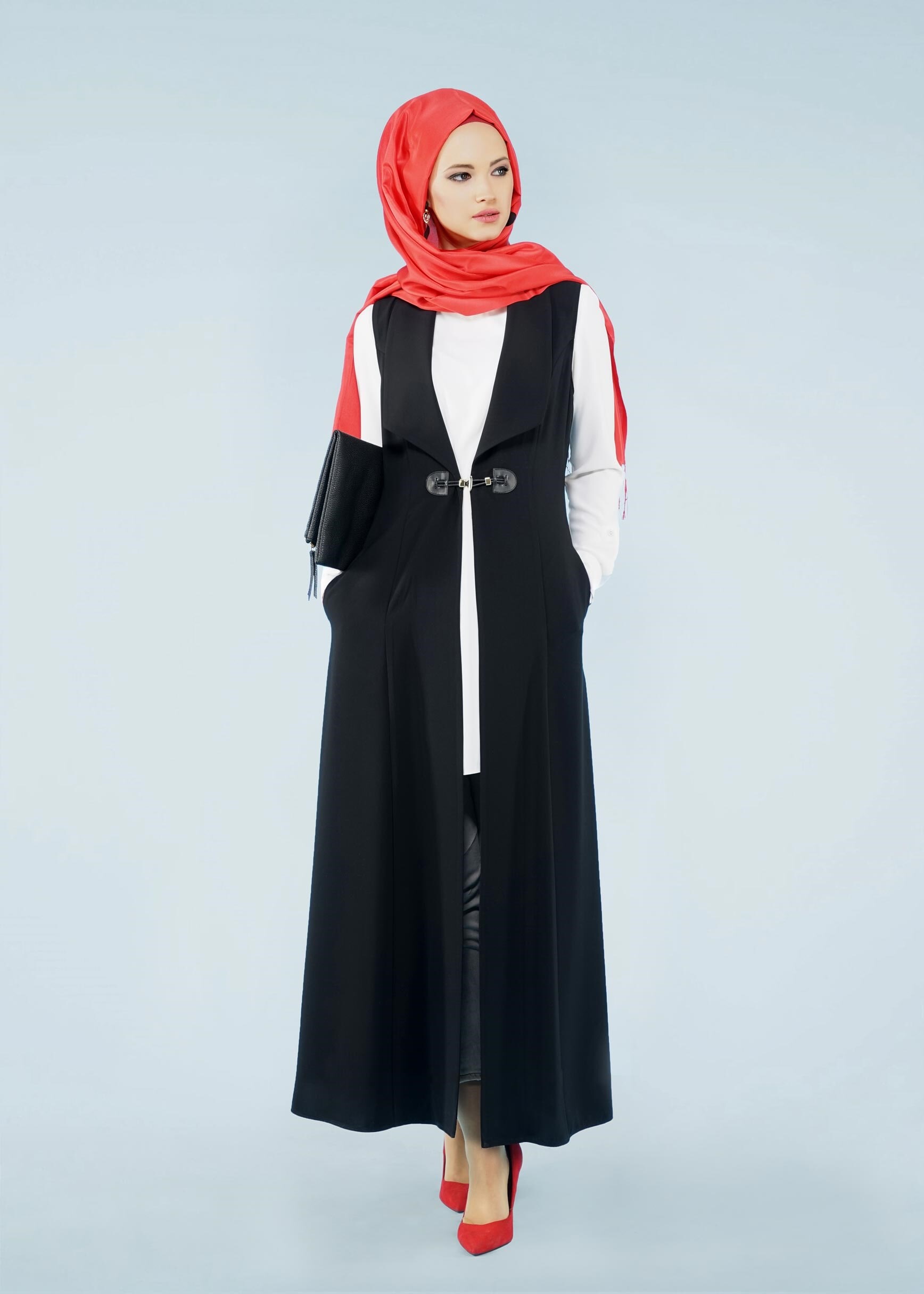 Tesettür giyim SİYAH 4080 FARAH 6288 YELEK 38/46 TEK40-42