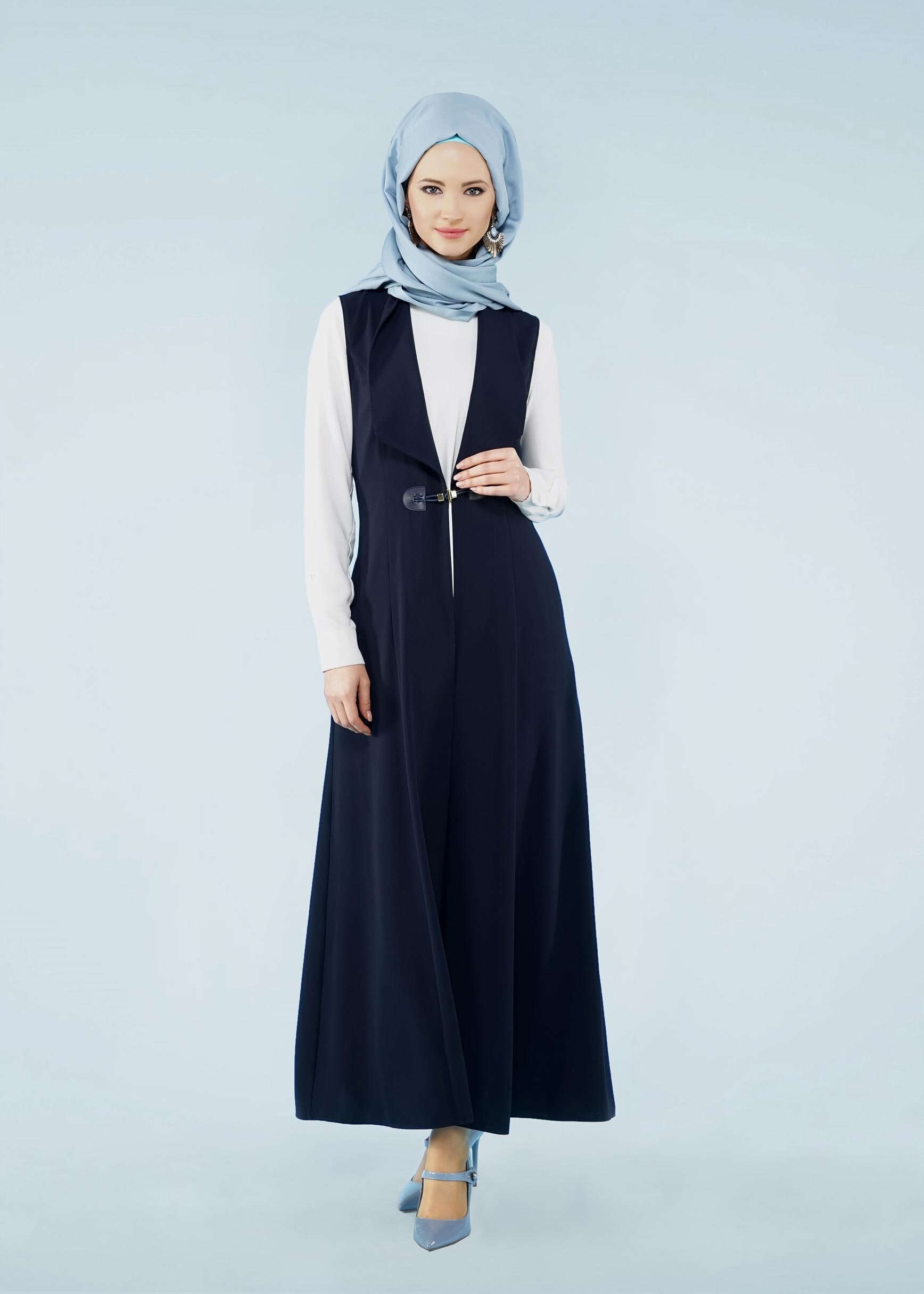 Tesettür giyim LACİVERT 4080 FARAH 6288 YELEK 38/46 TEK40-42