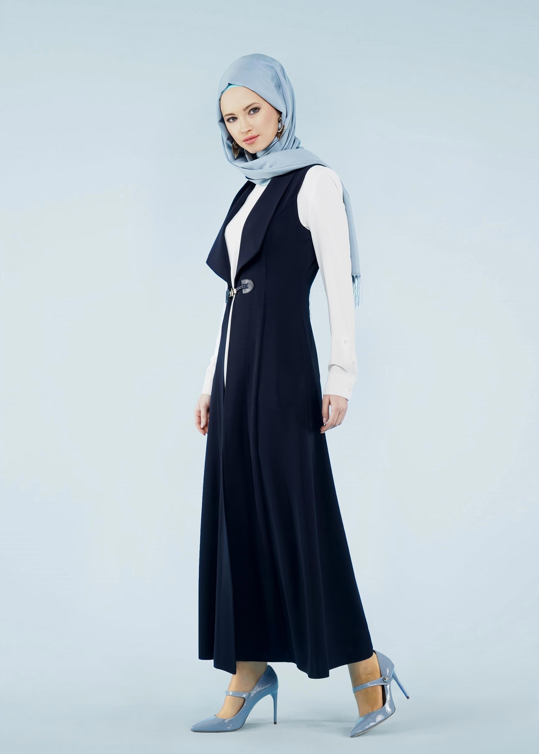 Tesettür giyim LACİVERT 4080 FARAH 6288 YELEK 38/46 TEK40-42