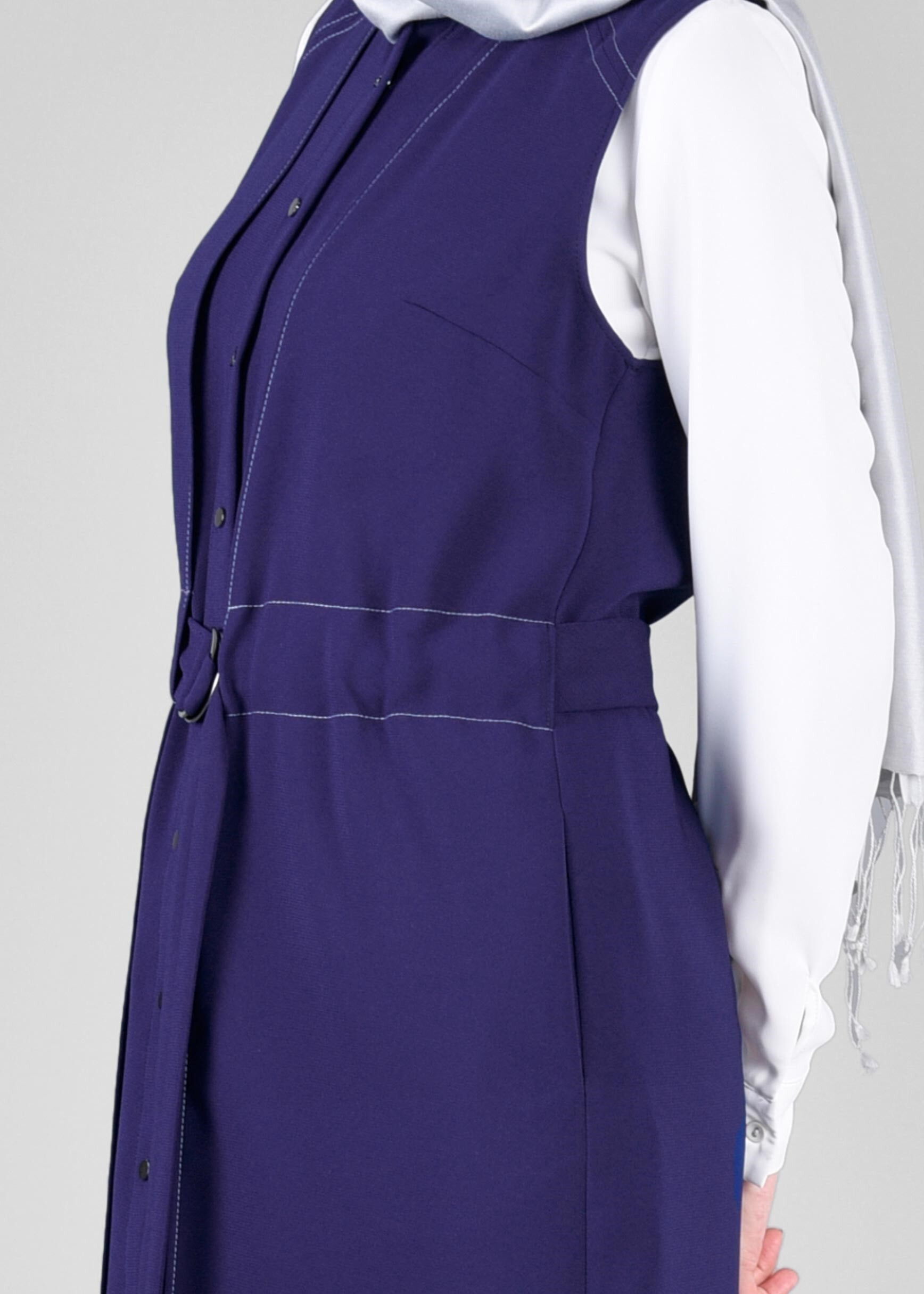 Tesettür giyim LACİVERT 4128 ELVAN 3731 YELEK 38/46 TEK40