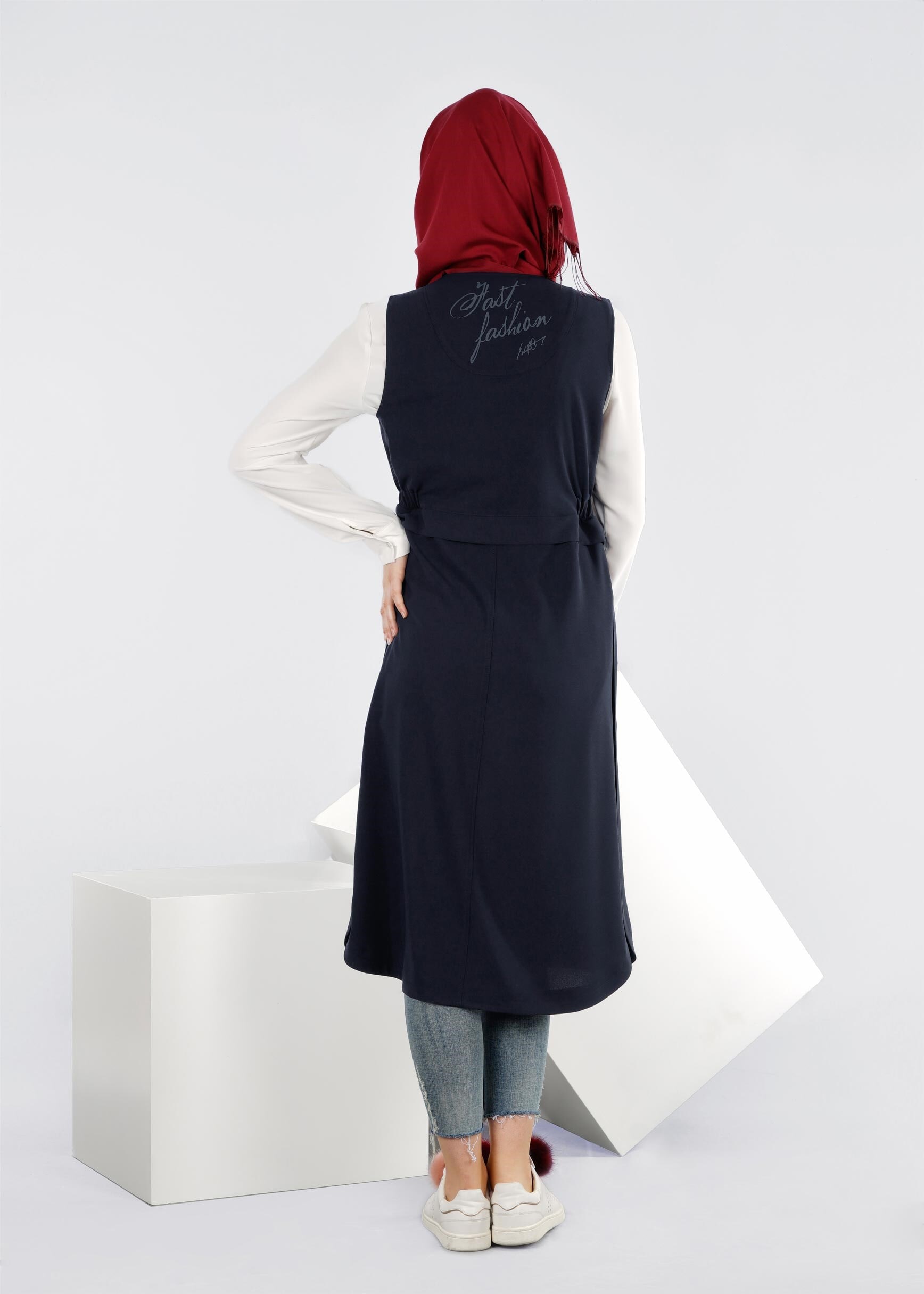 Tesettür giyim LACİVERT 4204 7515 YELEK 36/44 TEK38