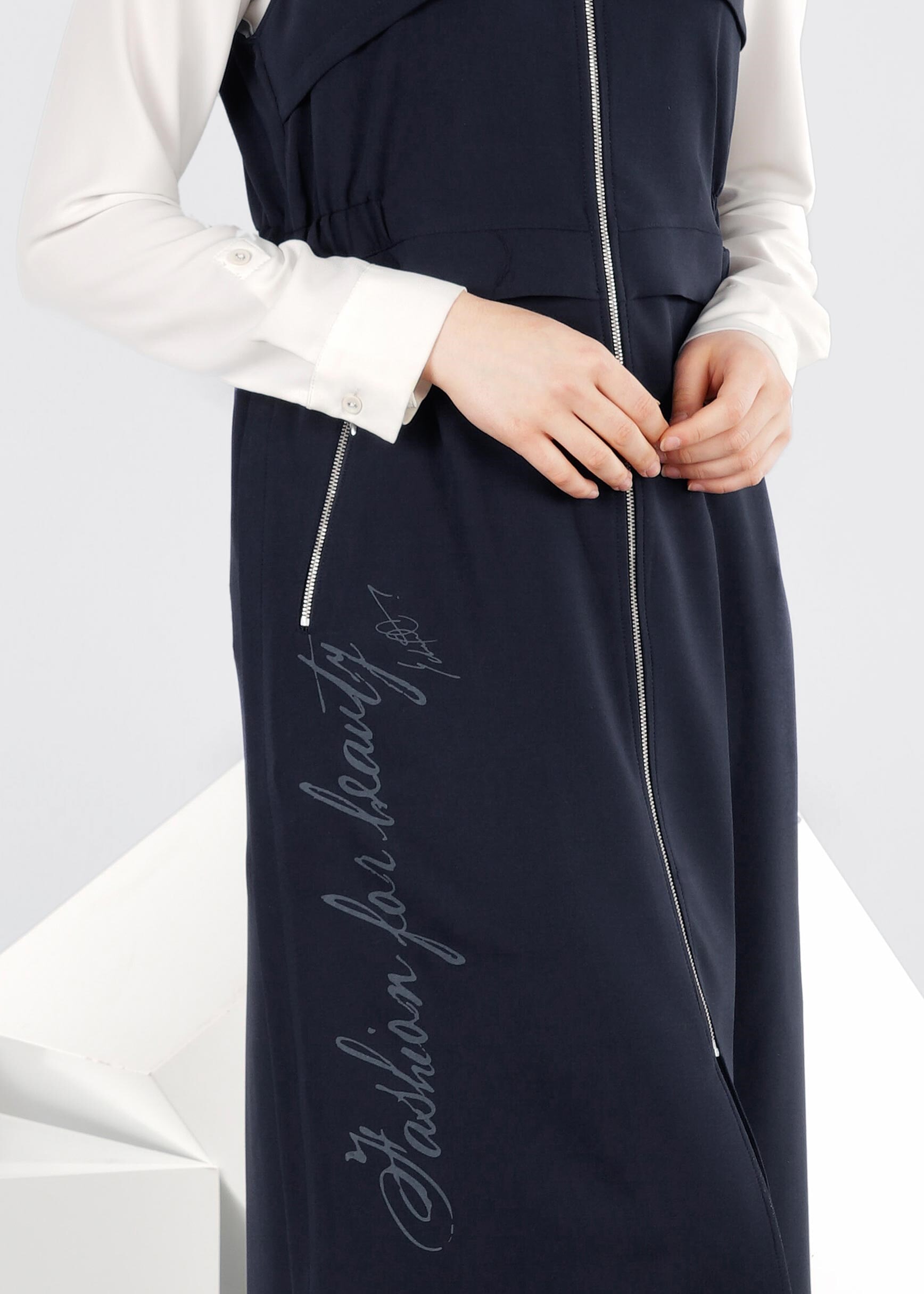 Tesettür giyim LACİVERT 4204 7515 YELEK 36/44 TEK38