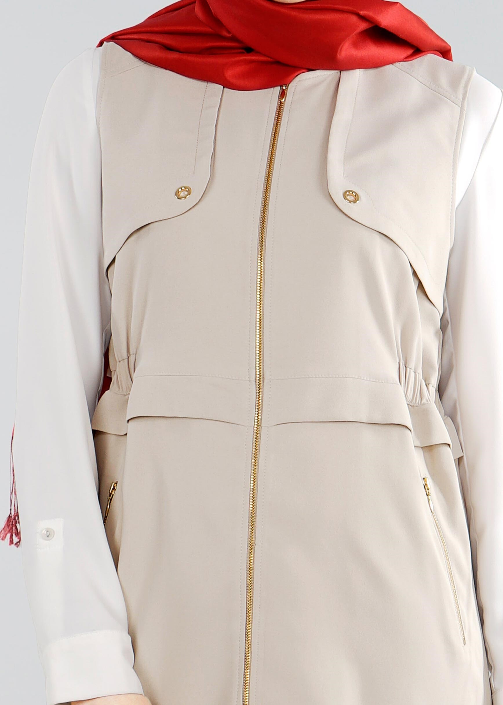 Tesettür giyim BEJ 4204 7515 YELEK 36/44 TEK38