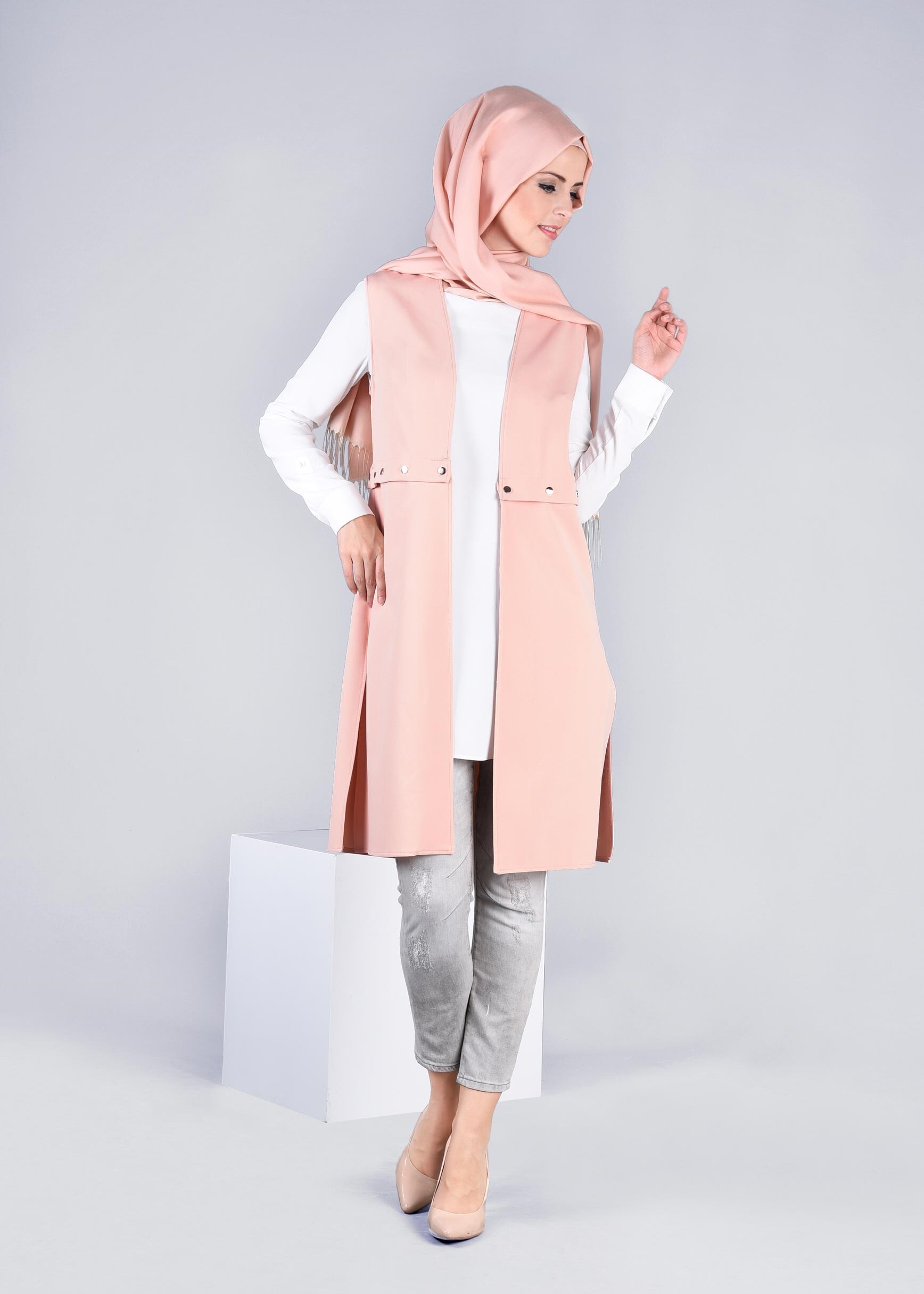 Tesettür giyim PUDRA 4206 ZADE YELEK 38/44 TEK36