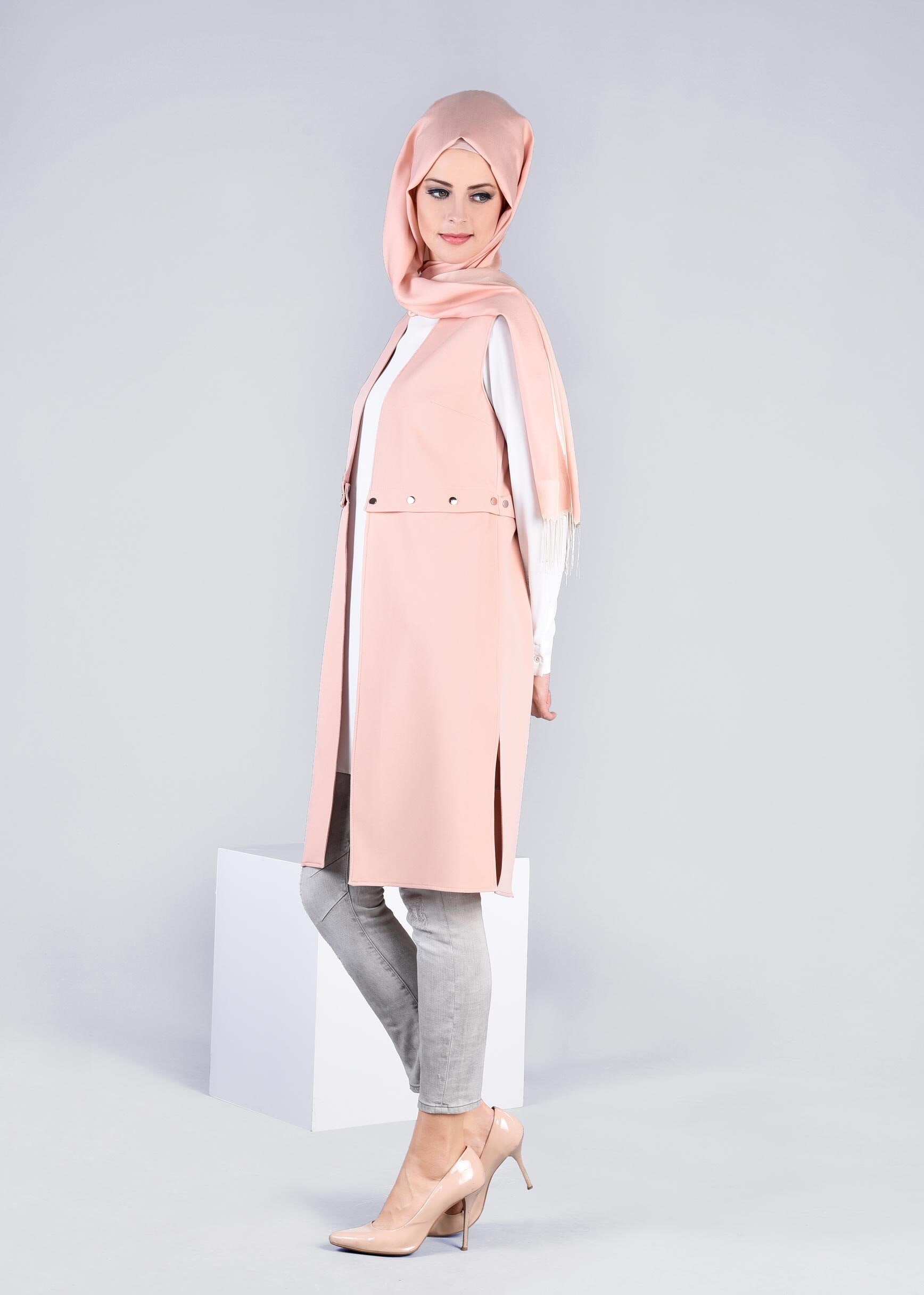 Tesettür giyim PUDRA 4206 ZADE YELEK 38/44 TEK36