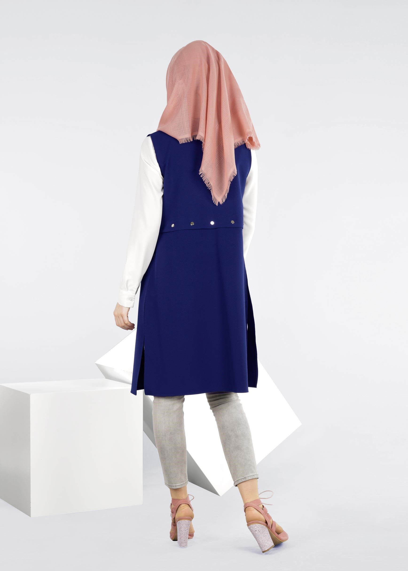 Tesettür giyim LACİVERT 4206 ZADE YELEK 38/44 TEK36