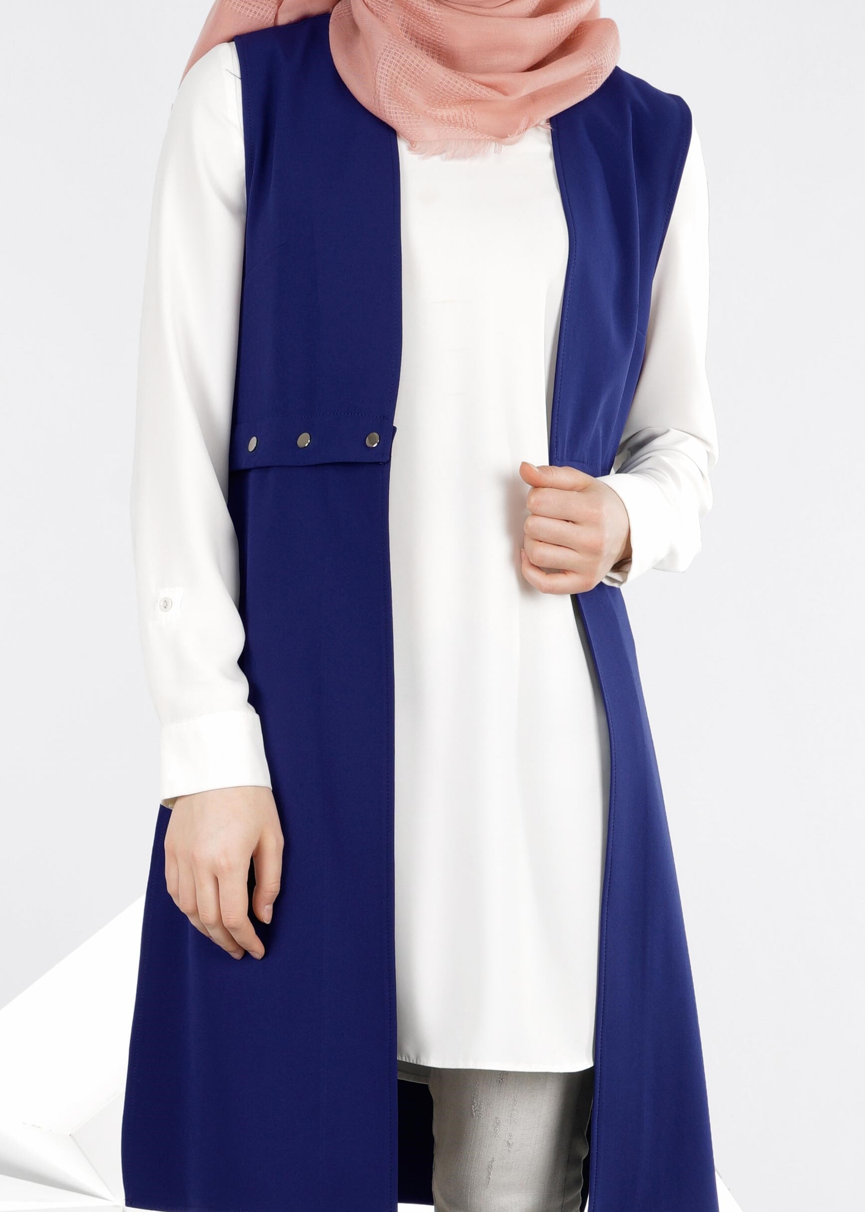 Tesettür giyim LACİVERT 4206 ZADE YELEK 38/44 TEK36