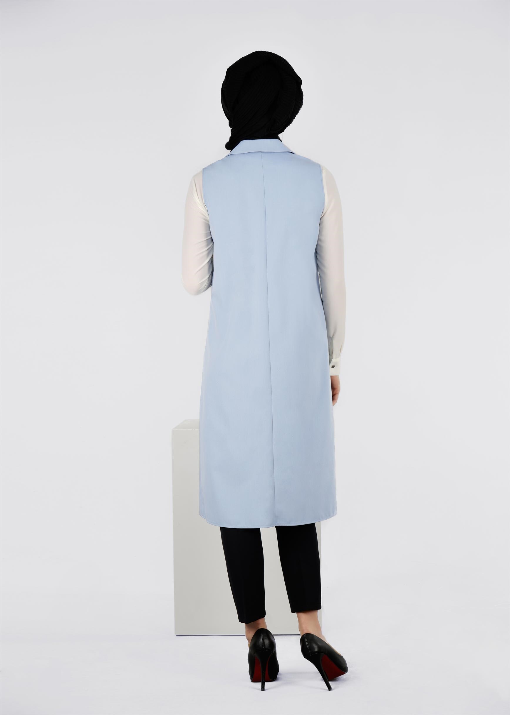 Tesettür giyim MAVİ 4216 LİFE TESETTÜR YELEK 38/48