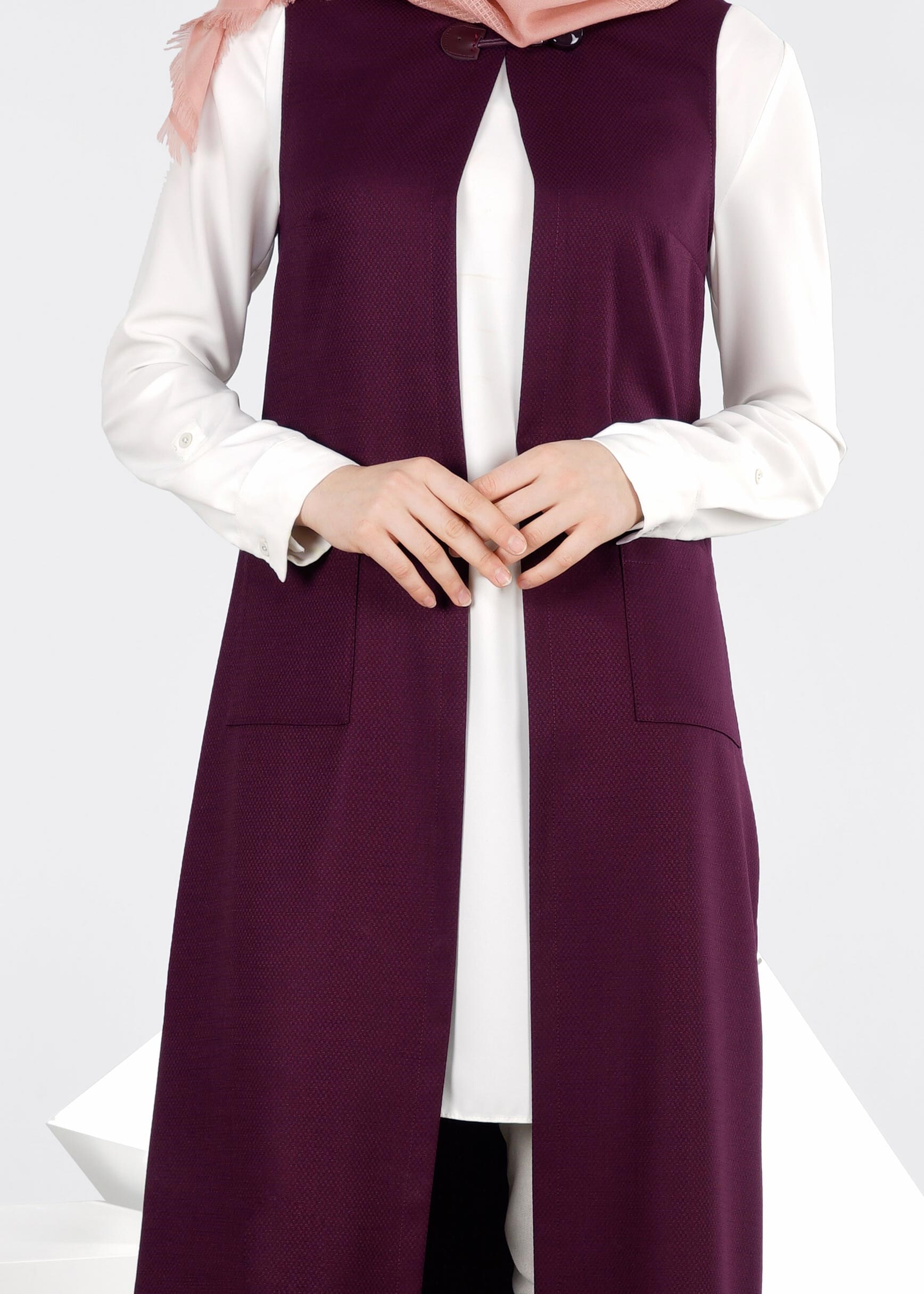 Tesettür giyim MÜRDÜM 4217 SHADOW YELEK 38/46 TEK40