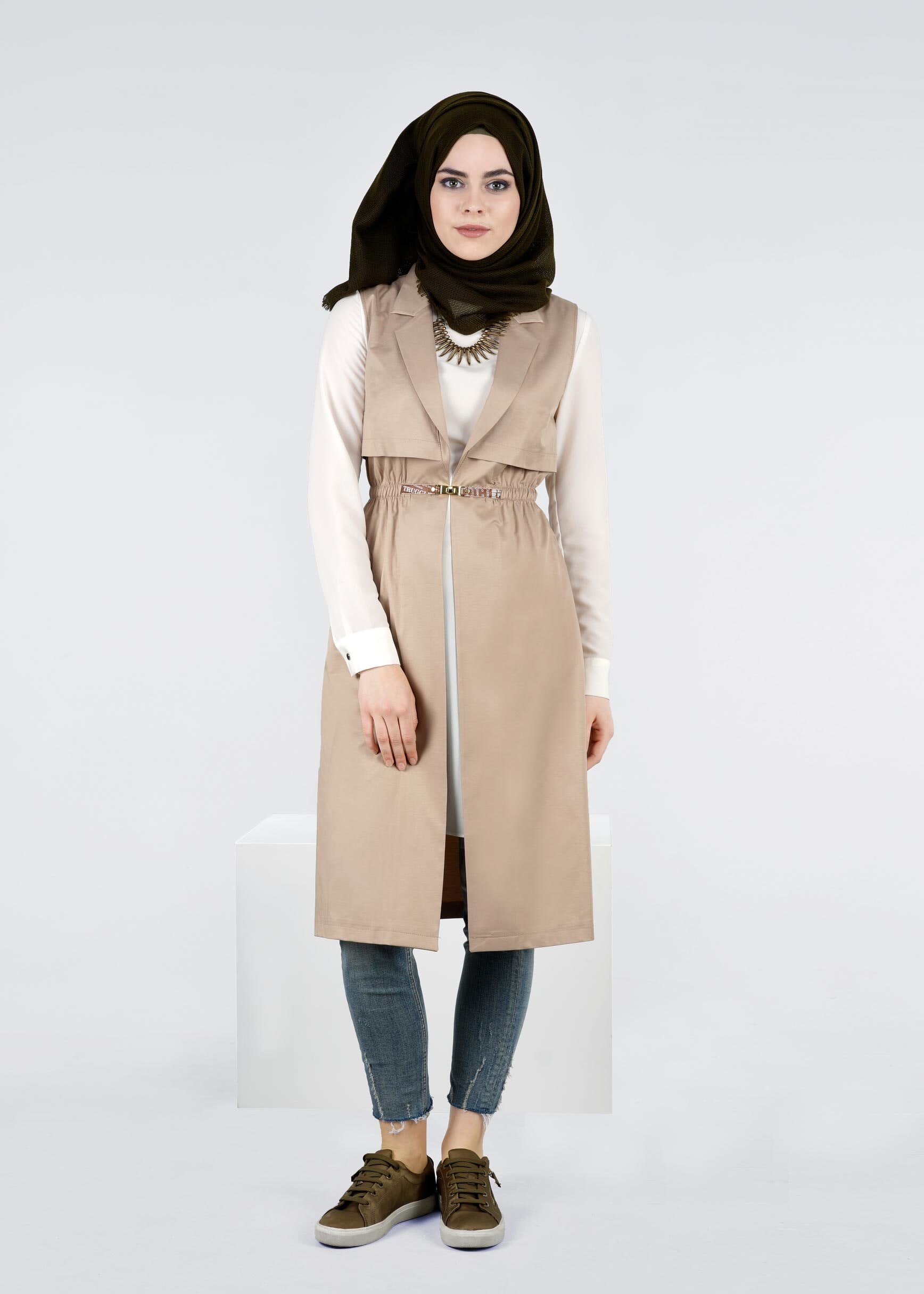 Tesettür giyim BEJ 4236 BESTE 15570 YELEK 36/42 TEK38