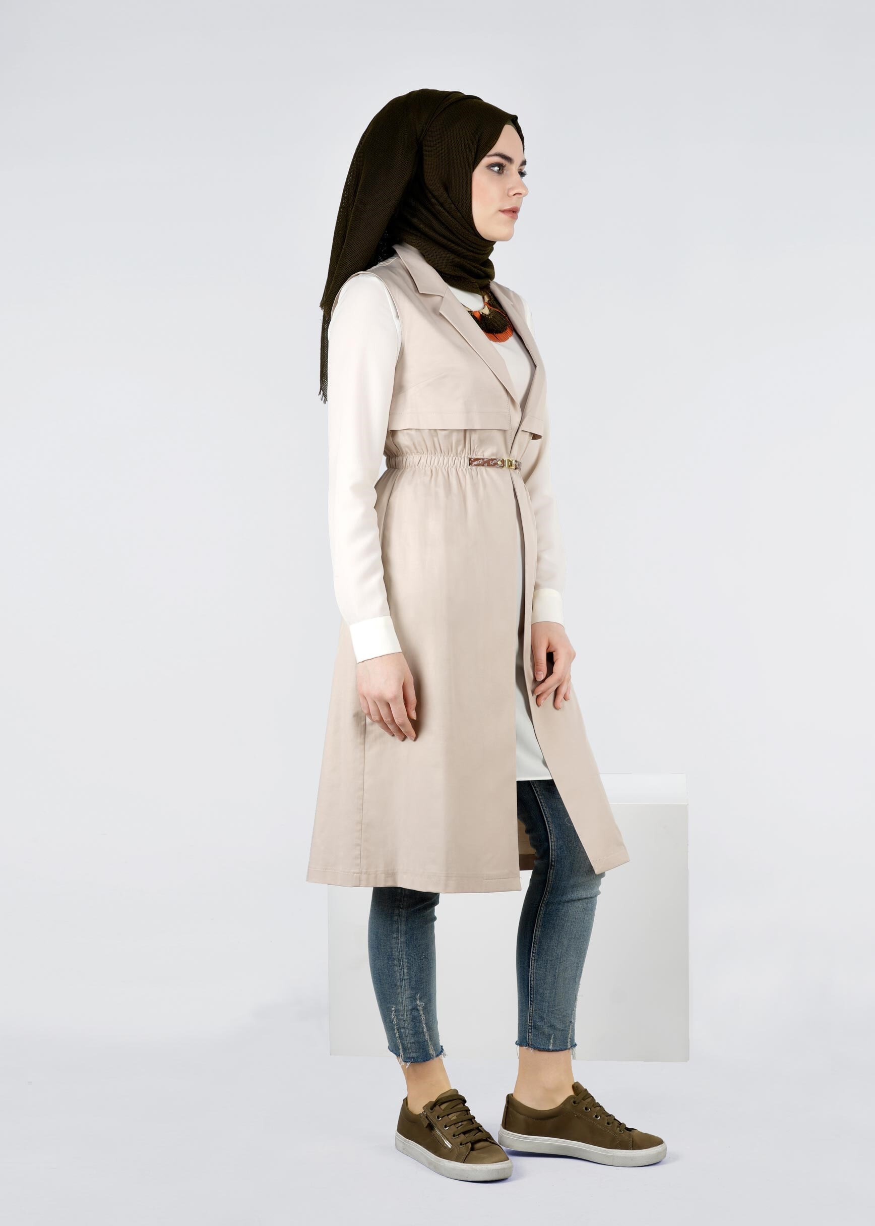 Tesettür giyim BEJ 4236 BESTE 15570 YELEK 36/42 TEK38