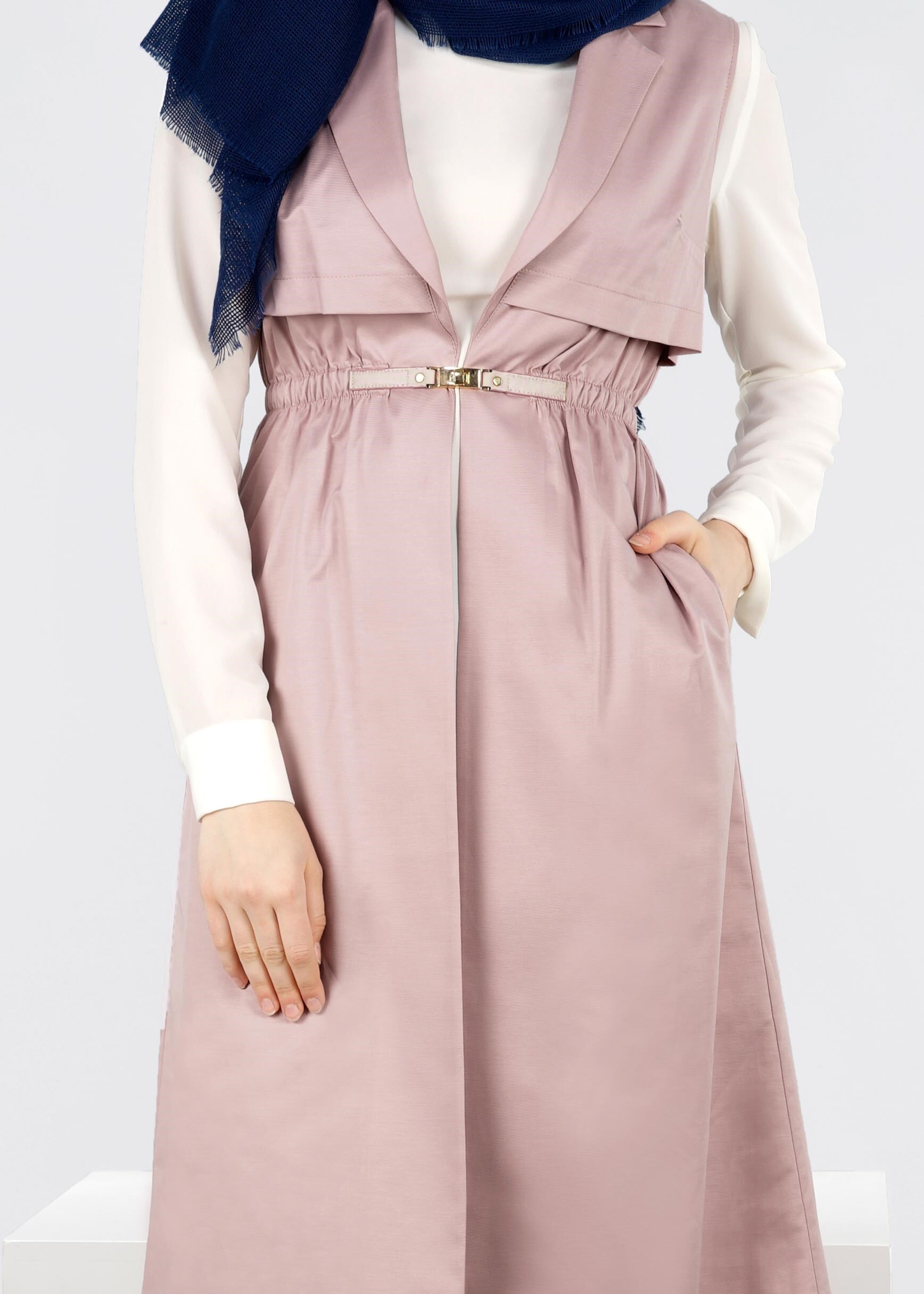 Tesettür giyim PUDRA 4236 BESTE 15570 YELEK 36/42 TEK38