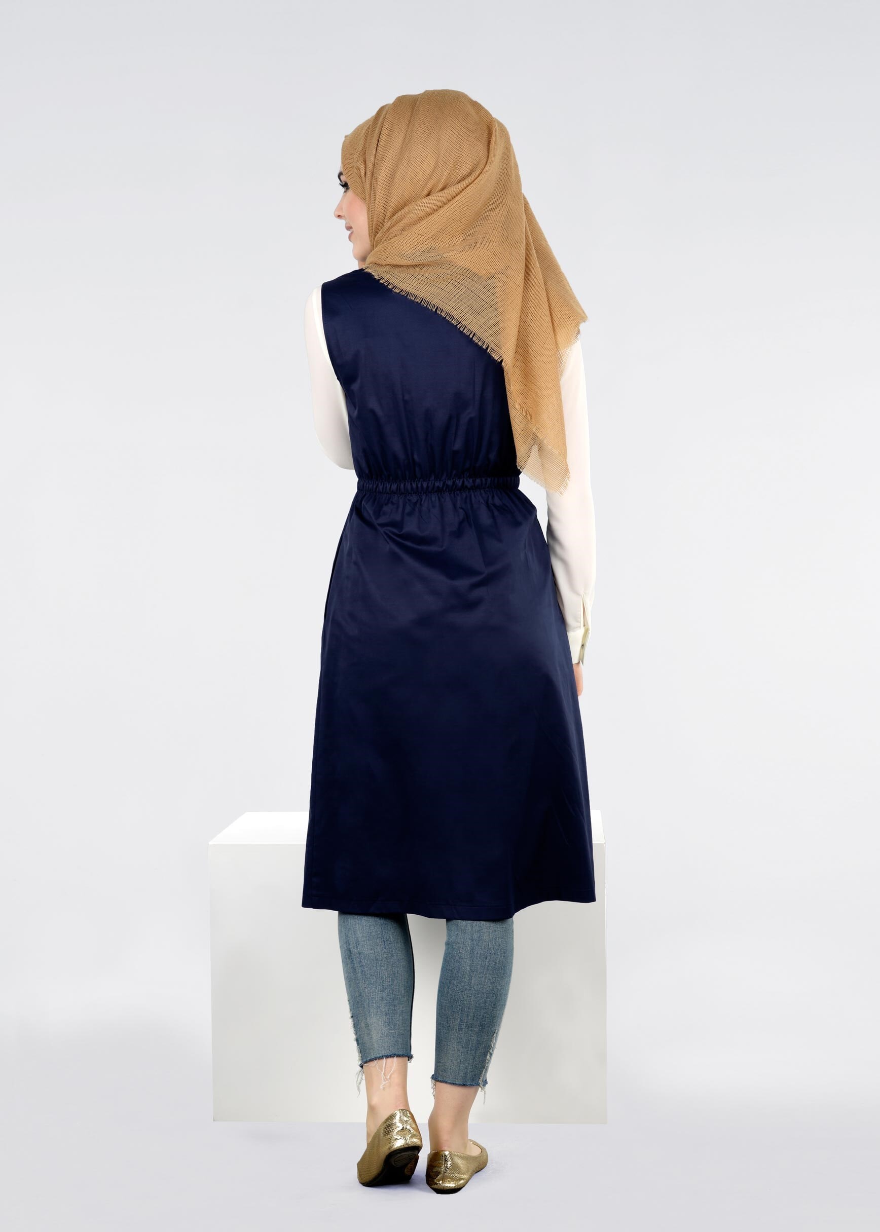 Tesettür giyim LACİVERT 4236 BESTE 15570 YELEK 36/42 TEK38