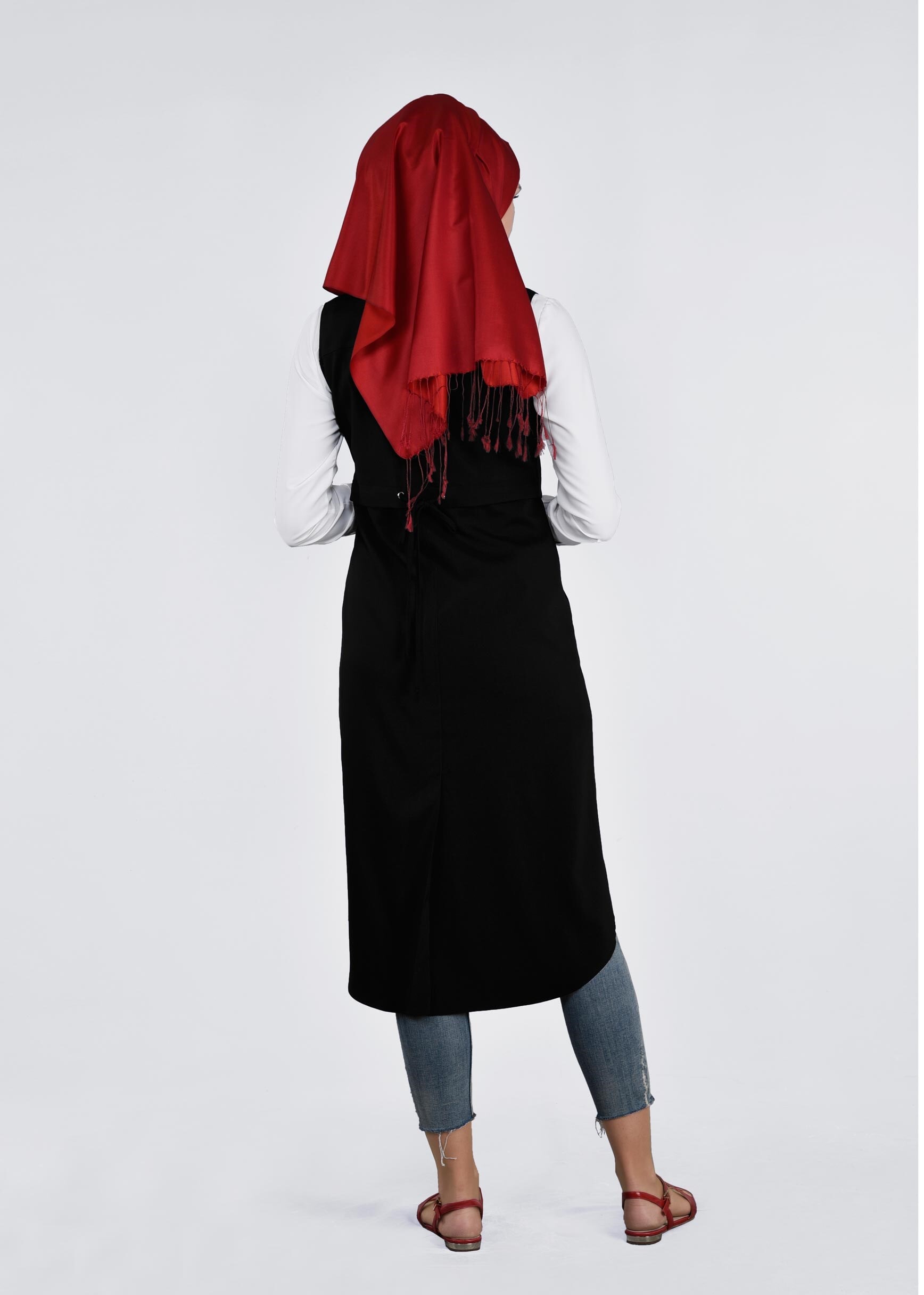 Tesettür giyim SİYAH 4271 STİL 8563 YELEK 38/46 TEK40